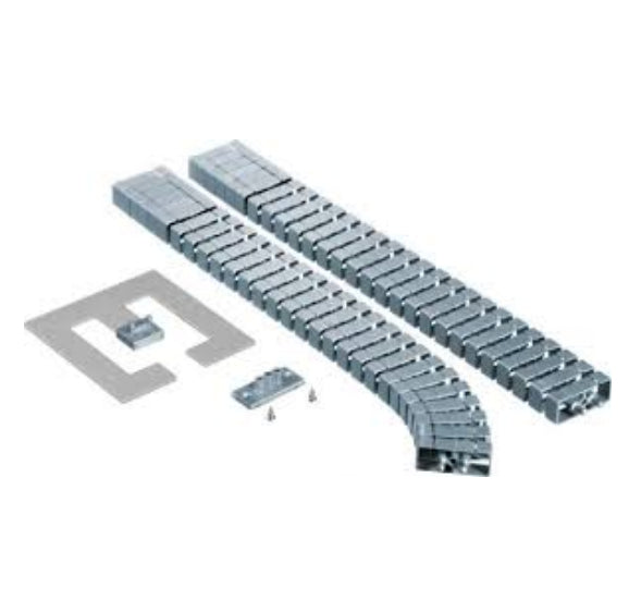 Bachmann Flex II Kabelschlange – 0,75 m – Silber, Bodenplatte, Tischbefestigung