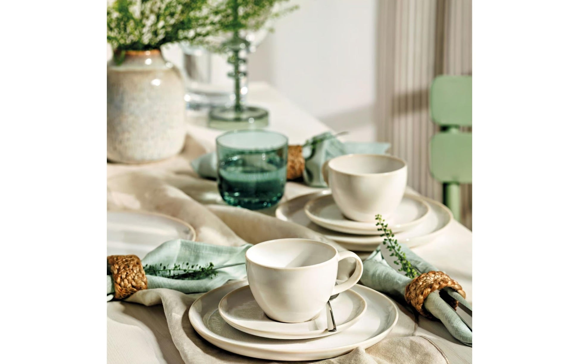 Villeroy & Boch Crafted Cott Kaffeetasse – 0,25 l, Porzellan, Weiss, spülmaschinenfest, 6 Stück