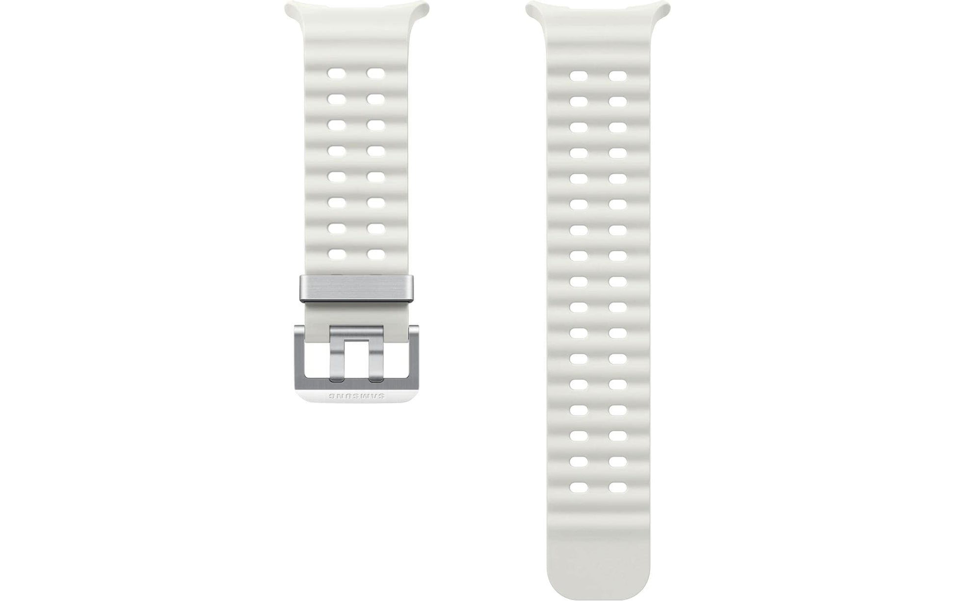 Samsung Marine Band ET-SNL70 – Armband – für Galaxy Watch Ultra, Weiss, Nitrilkautschuk, Titan-Schnalle