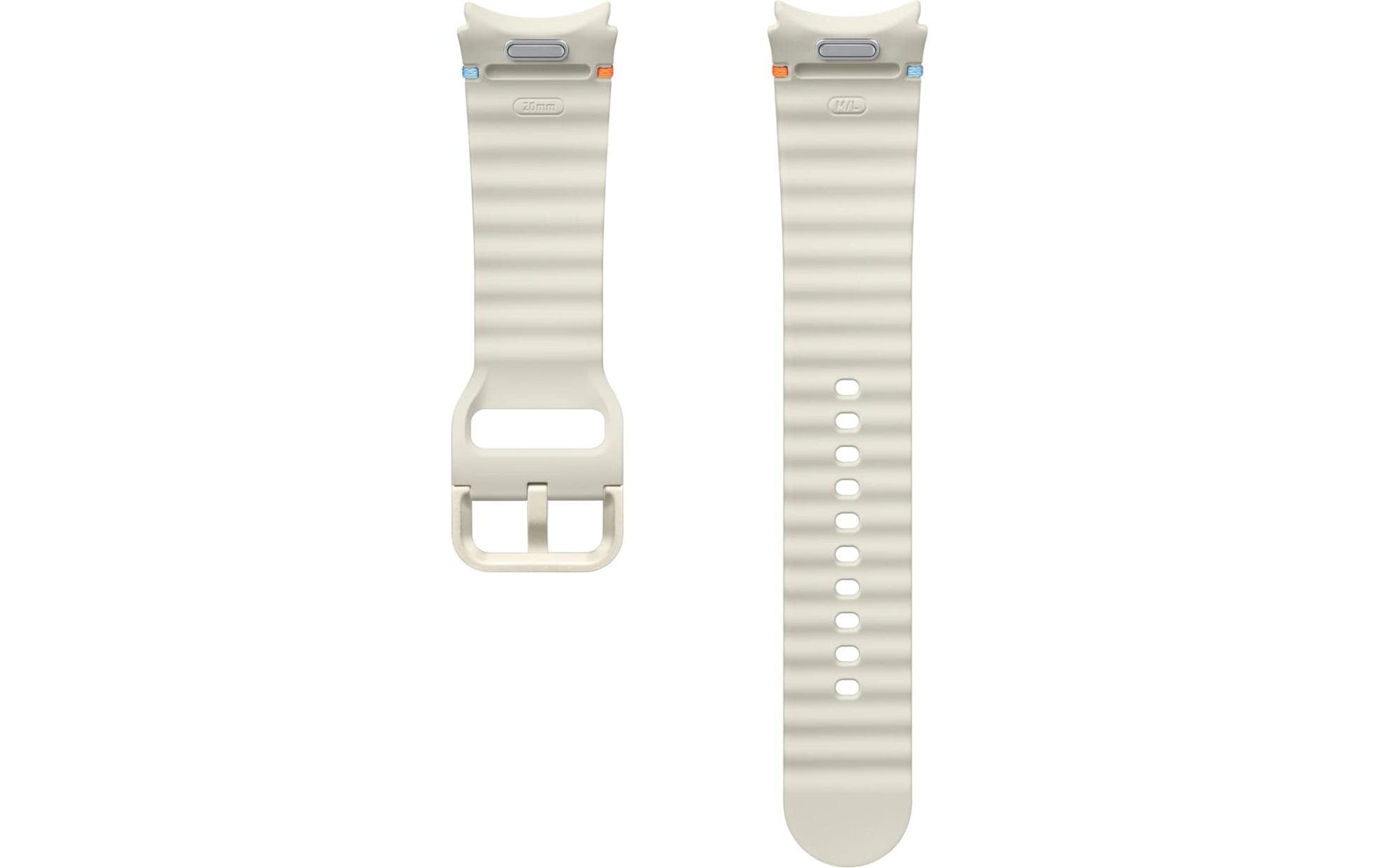 Samsung Sport Band – Armband – für Galaxy Watch 7, Creme, M/L, Naturkautschuk