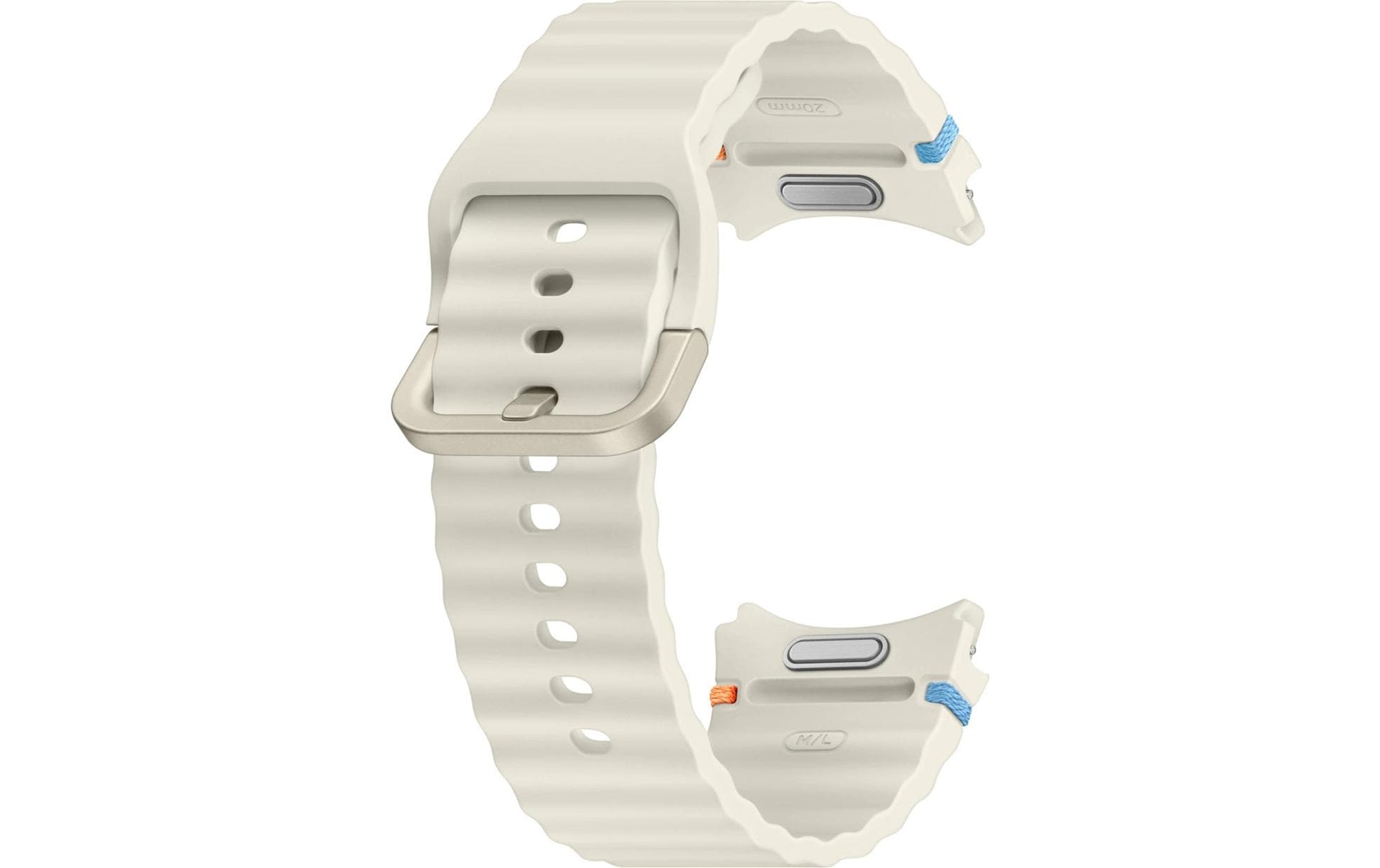 Samsung Sport Band – Armband – für Galaxy Watch 7, Creme, M/L, Naturkautschuk