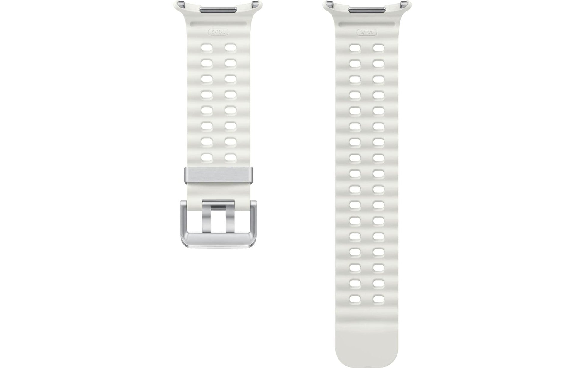 Samsung Marine Band ET-SNL70 – Armband – für Galaxy Watch Ultra, Weiss, Nitrilkautschuk, Titan-Schnalle