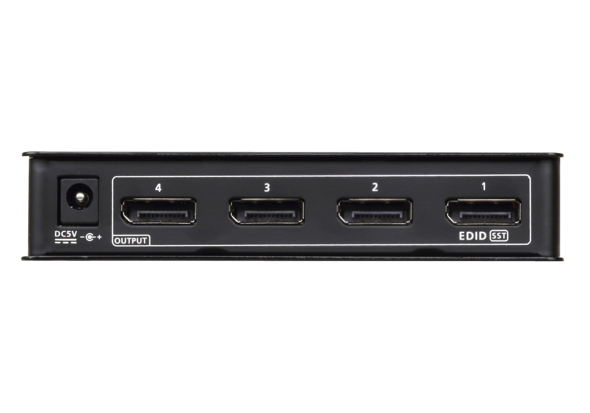 ATEN VS194 – DisplayPort Splitter, DP 1.2a, 1× DP In / 4× DP Out, 4K@60 Hz, HDCP, MST/SST, Schwarz