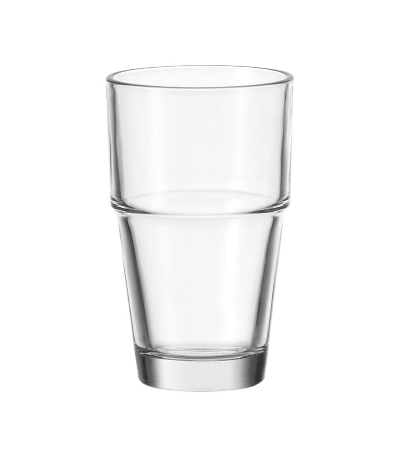 LEONARDO Latte Macchiato Glas – 0,37 l, Kalk-Natron-Glas, Transparent, Spülmaschinenfest, Stapelbar, 6 Stück