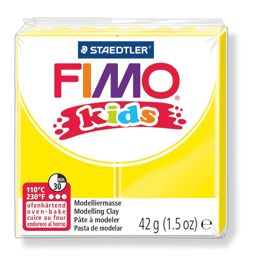 Staedtler FIMO – Modelliermasse, Gelb, ofenhärtend (110°C, 30 min), 42 g, 1 Stk., CE
