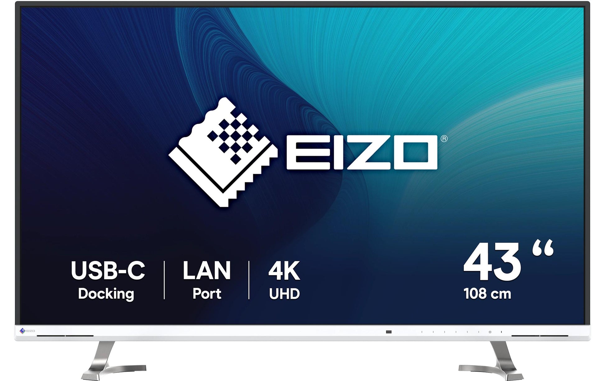 EIZO FlexScan EV4340X-WT – Monitor, 42,5", USB-C, KVM, Lautsprecher, VESA 100 × 100, 200 × 200, Weiss