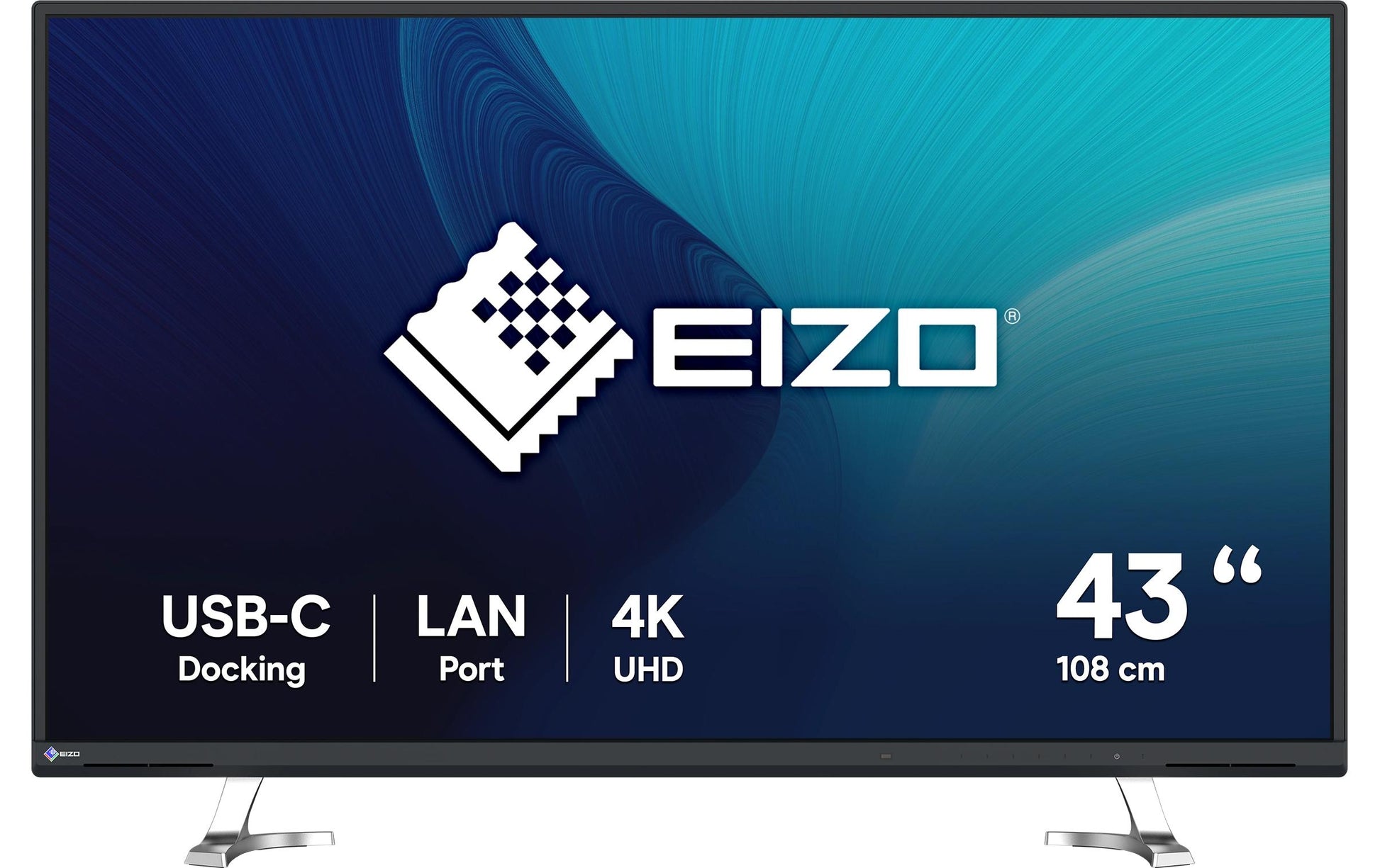 EIZO FlexScan EV4340X – Monitor, 42,5", IPS, 60 Hz, 350 cd/m², USB-C, KVM, VESA 100 × 100, Schwarz
