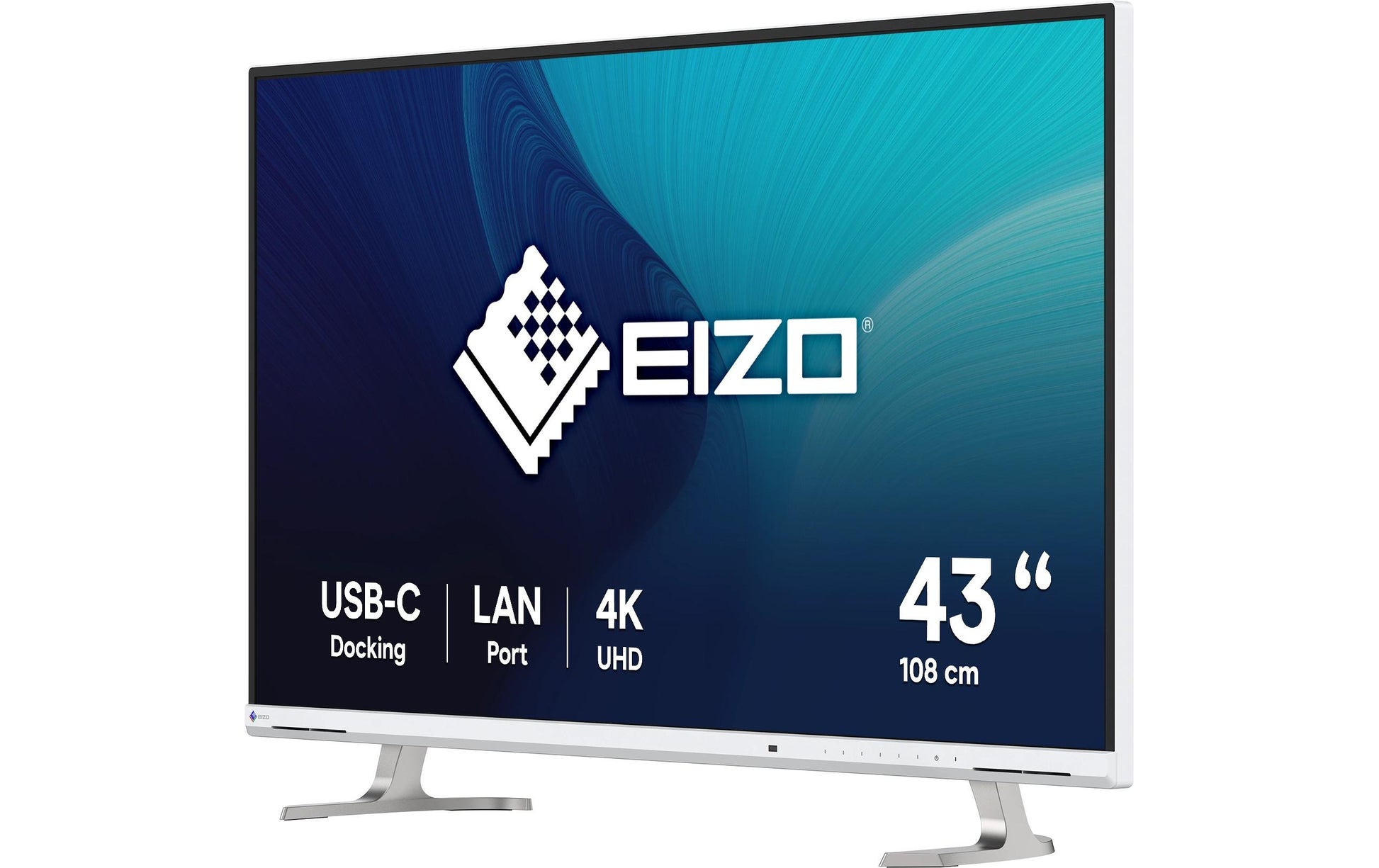 EIZO FlexScan EV4340X-WT – Monitor, 42,5", USB-C, KVM, Lautsprecher, VESA 100 × 100, 200 × 200, Weiss