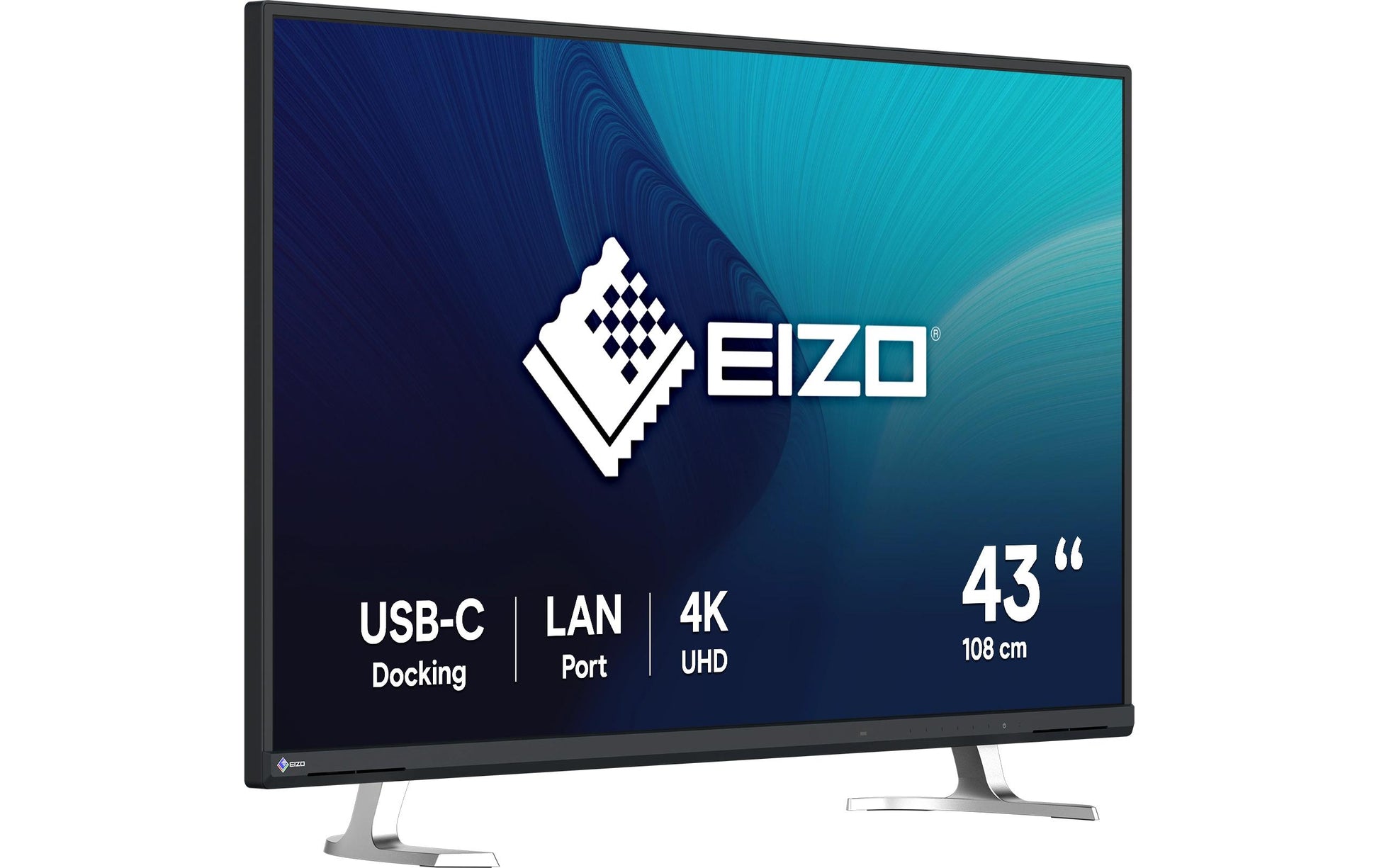 EIZO FlexScan EV4340X – Monitor, 42,5", IPS, 60 Hz, 350 cd/m², USB-C, KVM, VESA 100 × 100, Schwarz