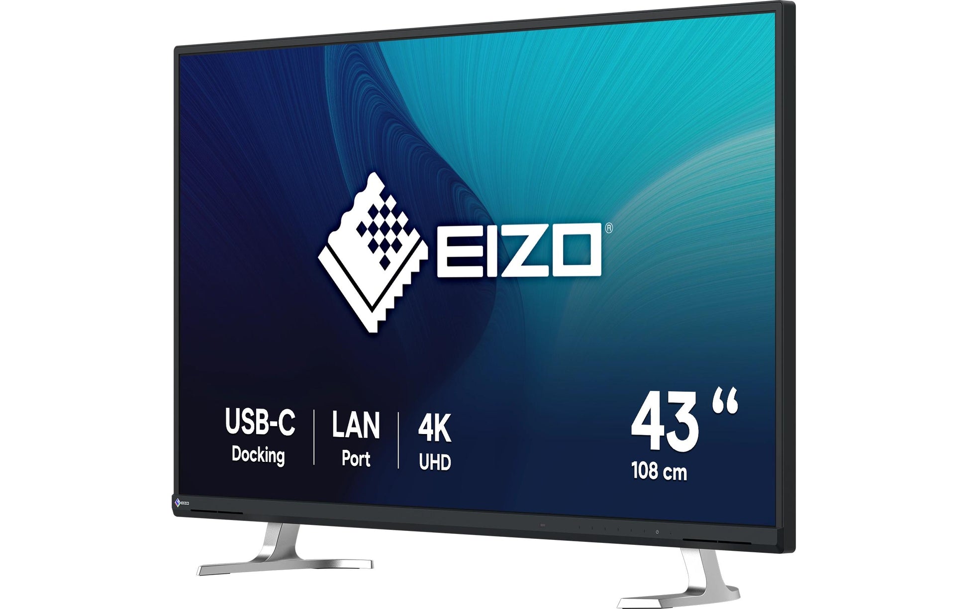 EIZO FlexScan EV4340X – Monitor, 42,5", IPS, 60 Hz, 350 cd/m², USB-C, KVM, VESA 100 × 100, Schwarz