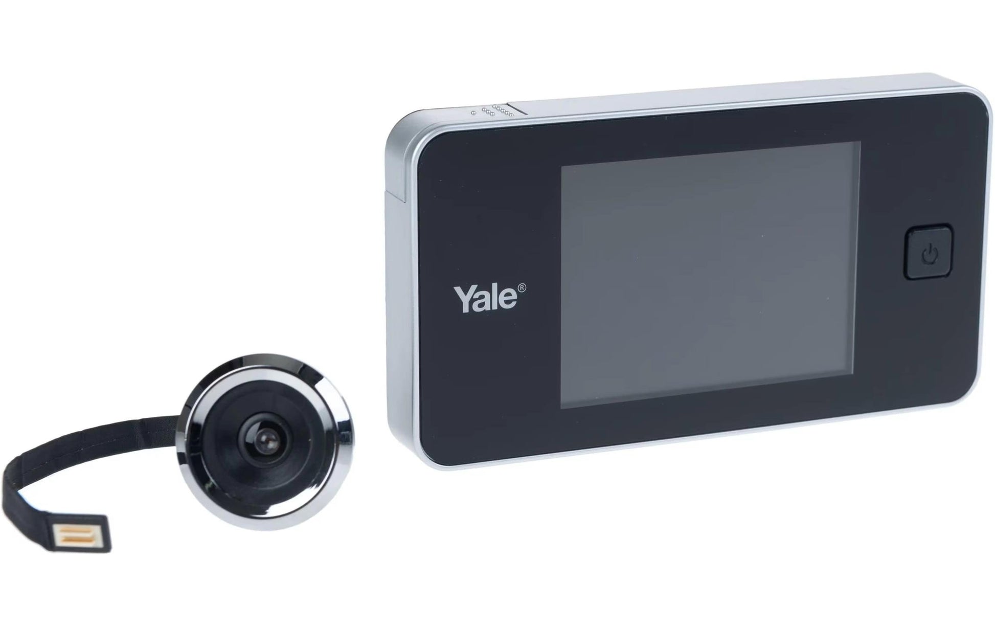 Yale Elektronischer Türspion – digital, batteriebetrieben, Türmontage, silber