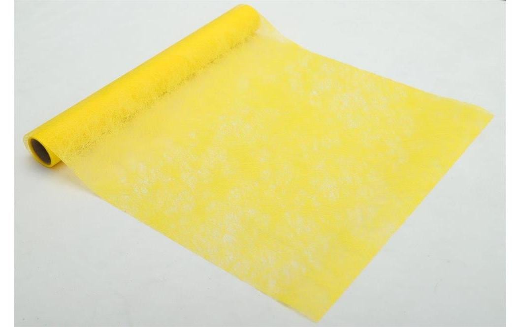 Dameco Dekostoff Vlies – 36 × 3 m – Polyester, Gelb