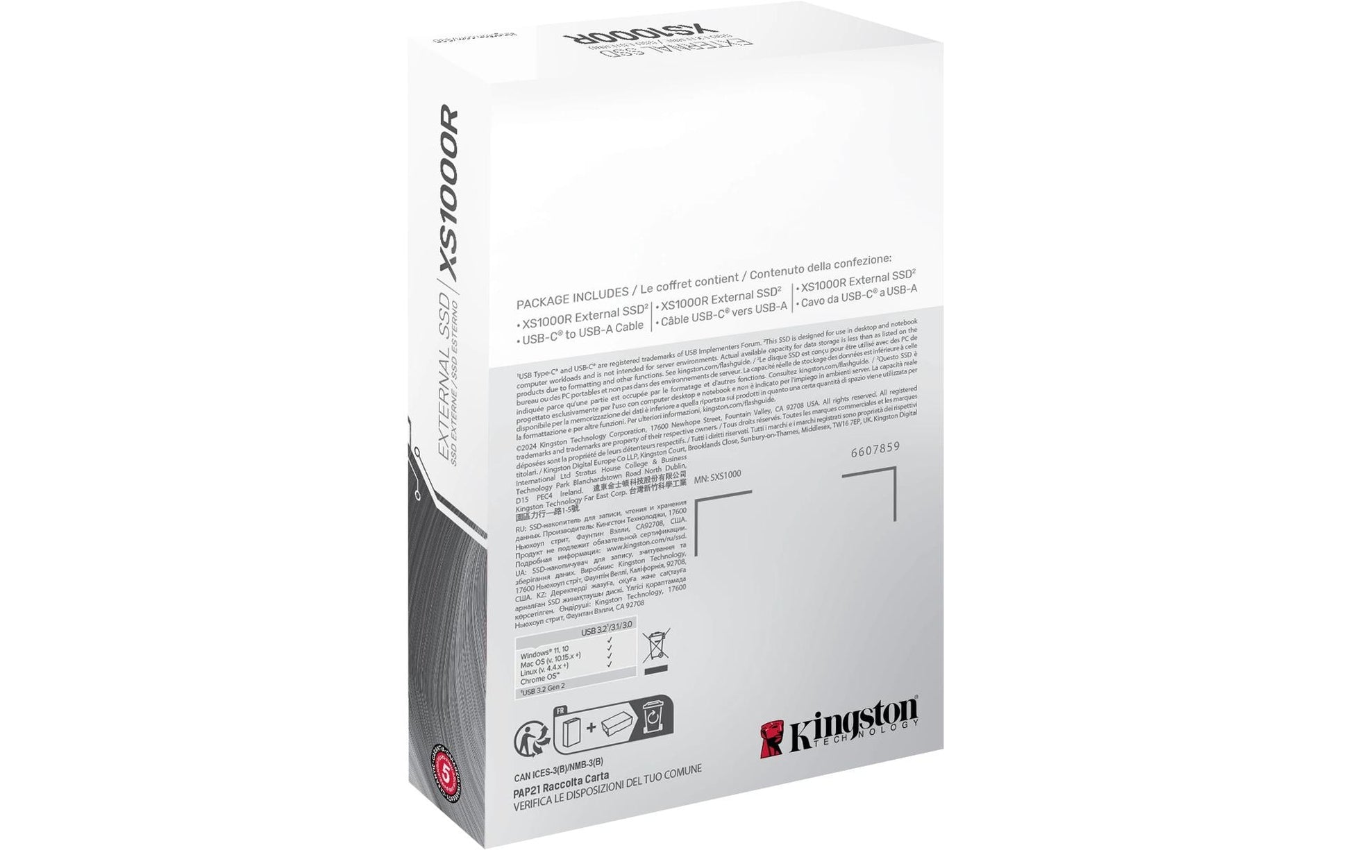 Kingston Technology Kingston XS1000R Speichergerät – 2 TB, USB 3.2 Gen 2, Rot