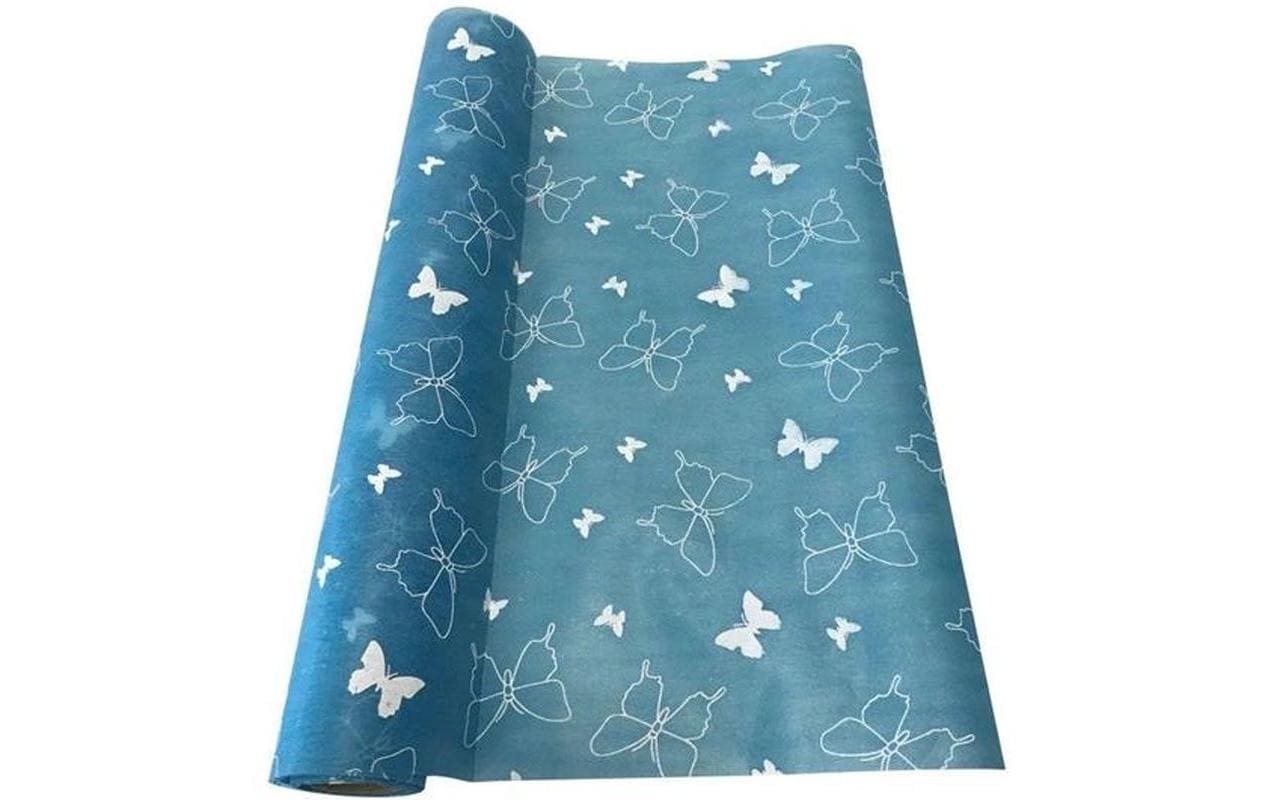 Dameco Dekostoff Vlies Schmetterling – 36 × 300 cm – Polyester, blau