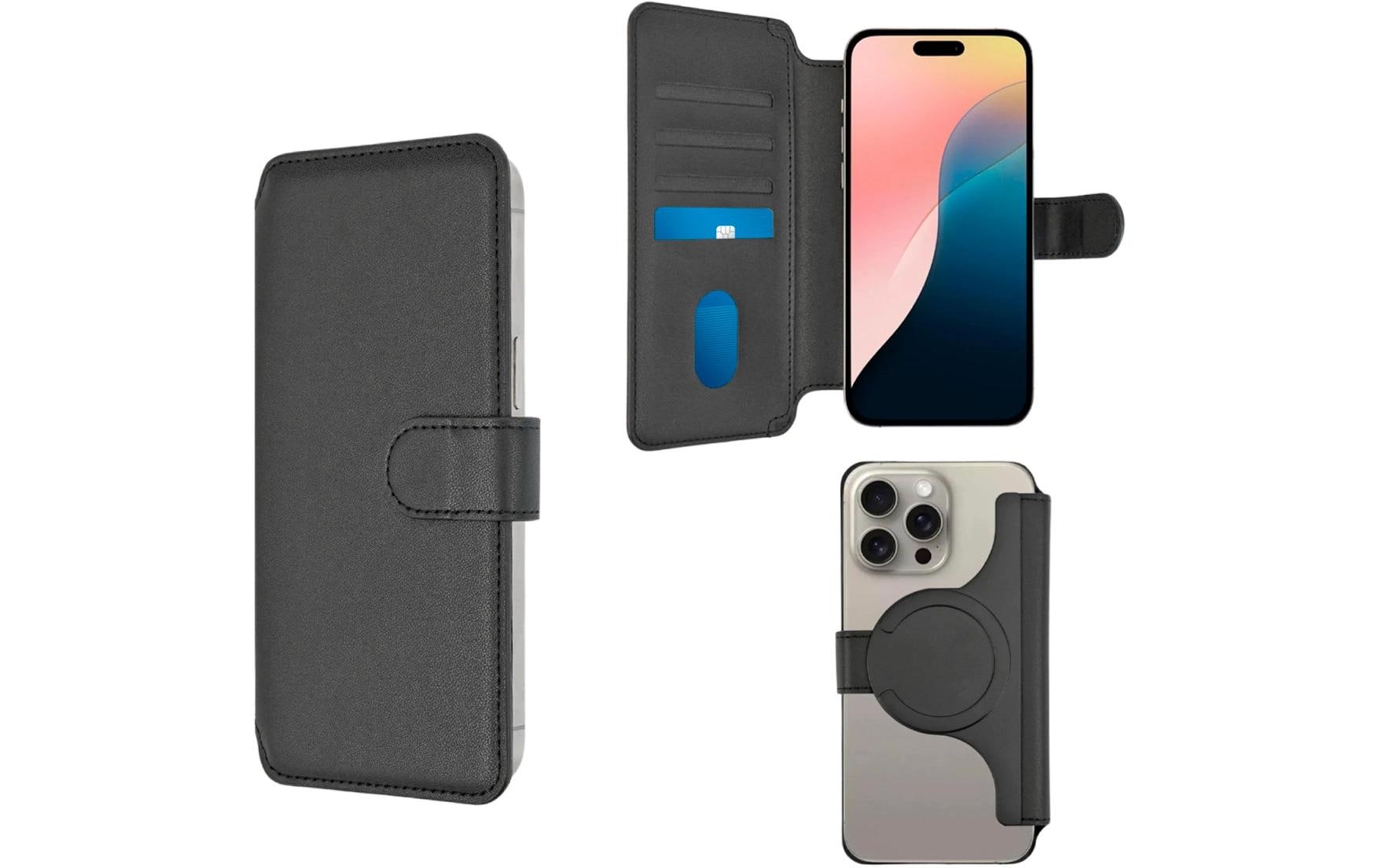 4smarts Universal MagWallet CardCaddy XL – Kartenhalter – MagSafe – für iPhone (MagSafe) – Schwarz