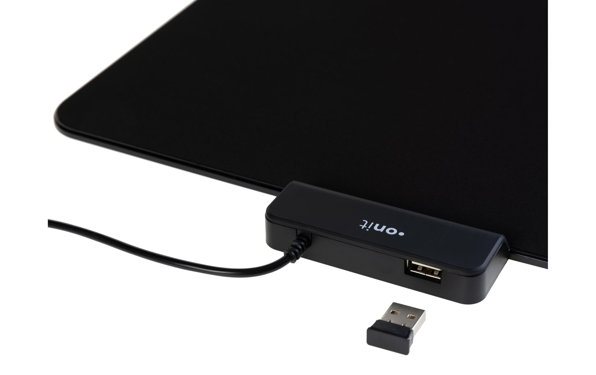 ONIT F02014 Maus & Mauspad (induktiv) – Maus – Kabellos (Bluetooth/2,4 GHz), 8000 DPI, rechts, schwarz