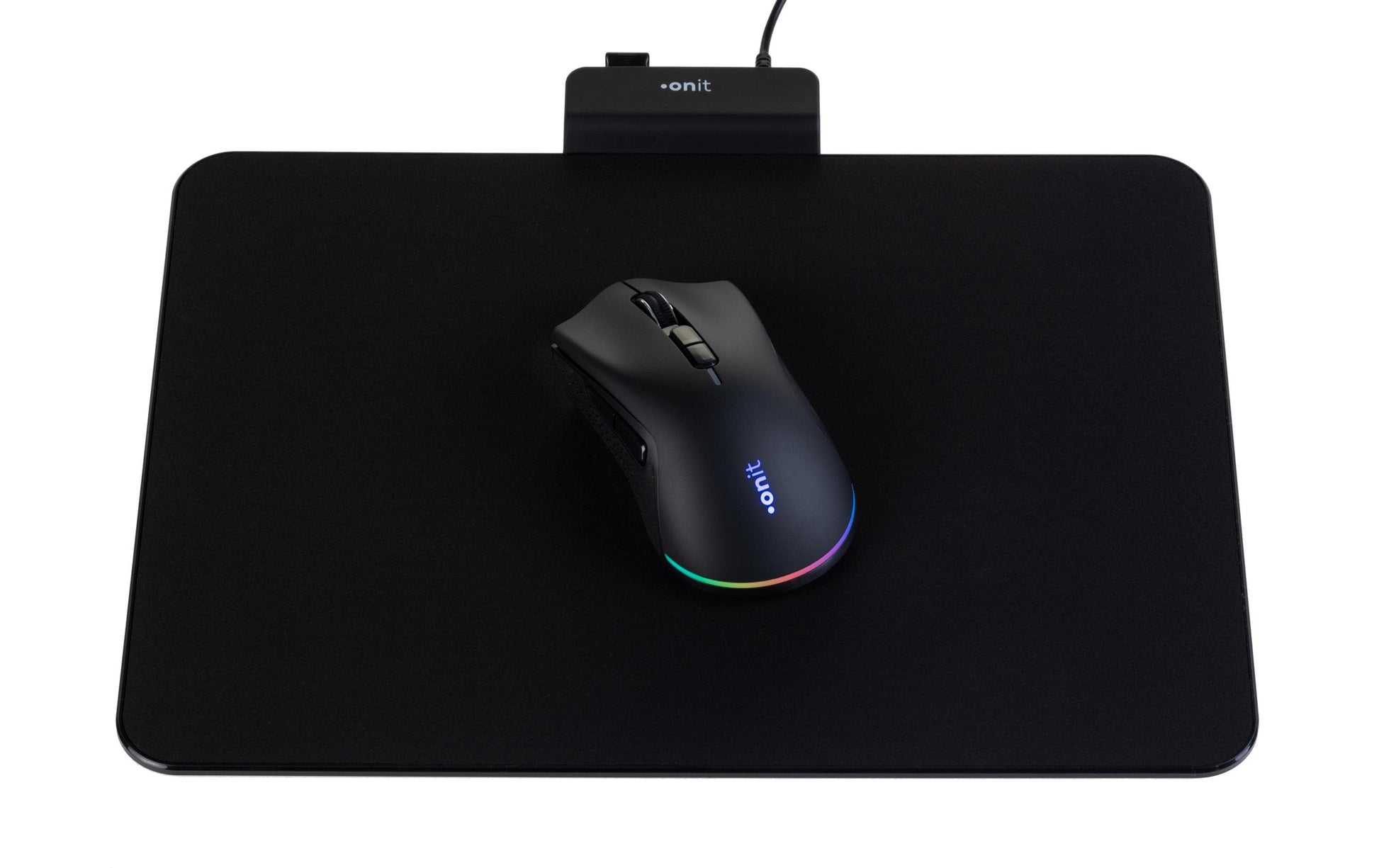 ONIT F02014 Maus & Mauspad (induktiv) – Maus – Kabellos (Bluetooth/2,4 GHz), 8000 DPI, rechts, schwarz