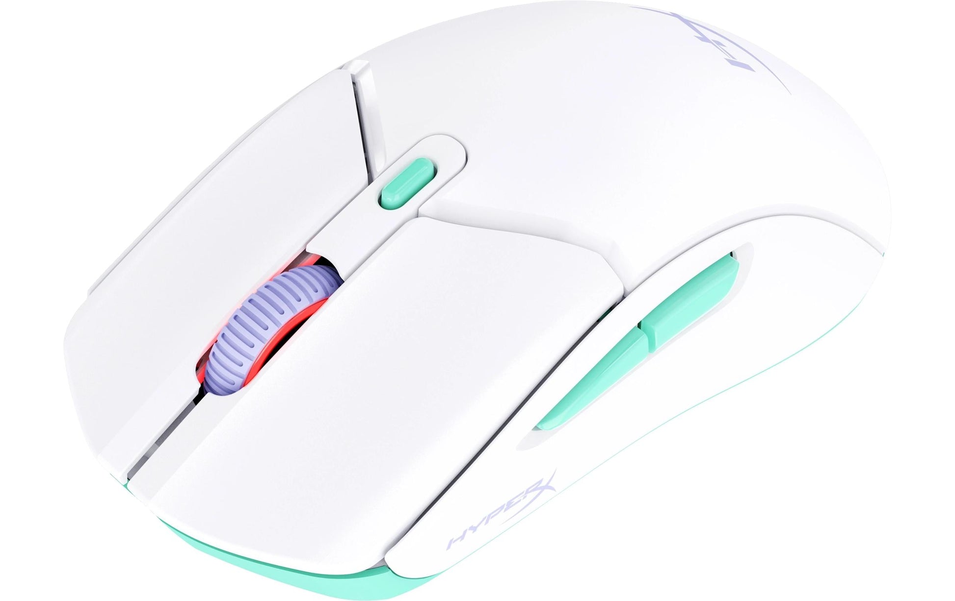 HyperX Pulsefire Haste 2 Core Gaming-Maus – kabellos, 1'000 Hz, 6 Tasten, für Rechtshänder, Beleuchtung, weiss