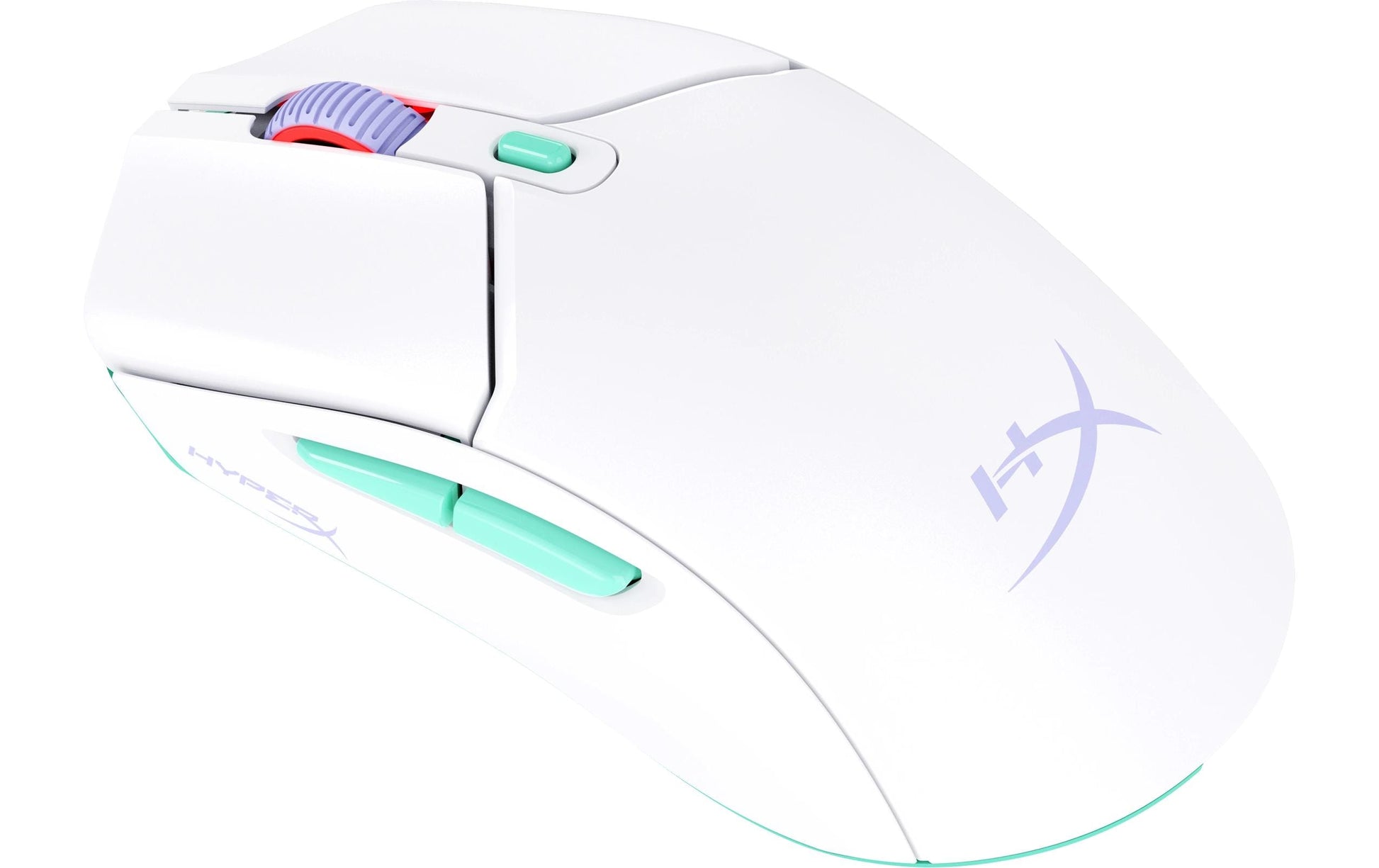 HyperX Pulsefire Haste 2 Core Gaming-Maus – kabellos, 1'000 Hz, 6 Tasten, für Rechtshänder, Beleuchtung, weiss