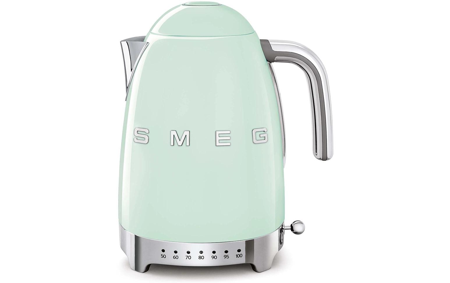 SMEG KLF04PGEU – Wasserkocher 1,7 l, 2400 W, Edelstahl, Hellgrün