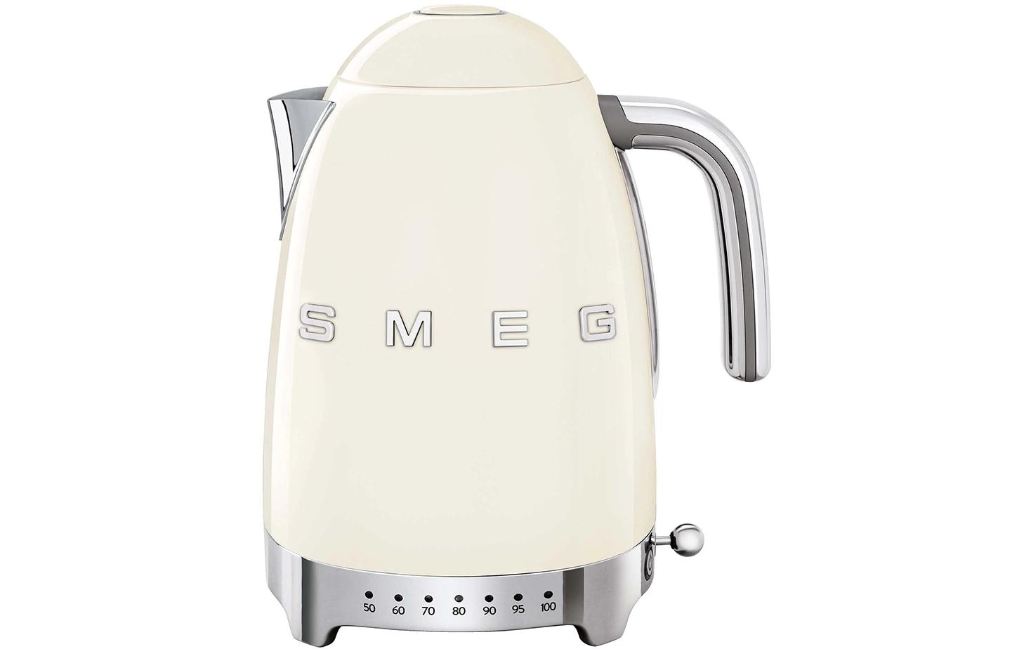 Smeg KLF04CREU – Wasserkocher 1,7 l, Temperaturregler, 2400 W, Kunststoff, Crème