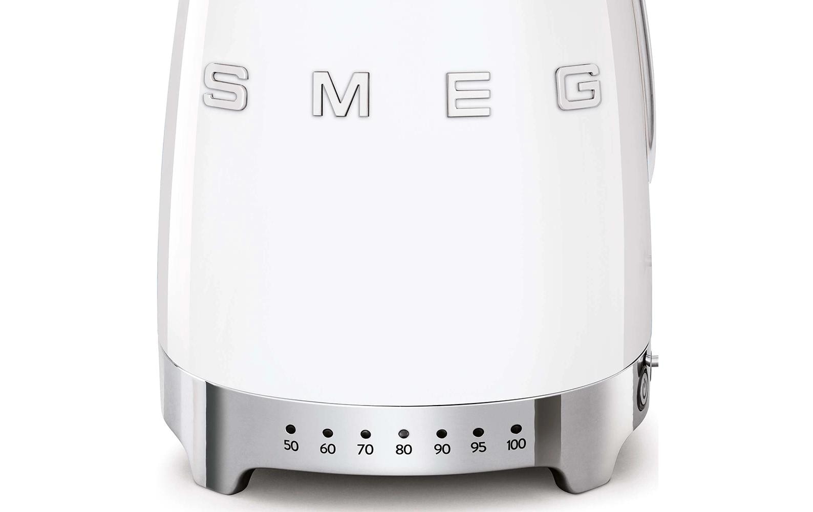 Smeg KLF04WHEU – Wasserkocher 1,7 l, Temperaturregler, 2400 W, Kunststoff, Weiss