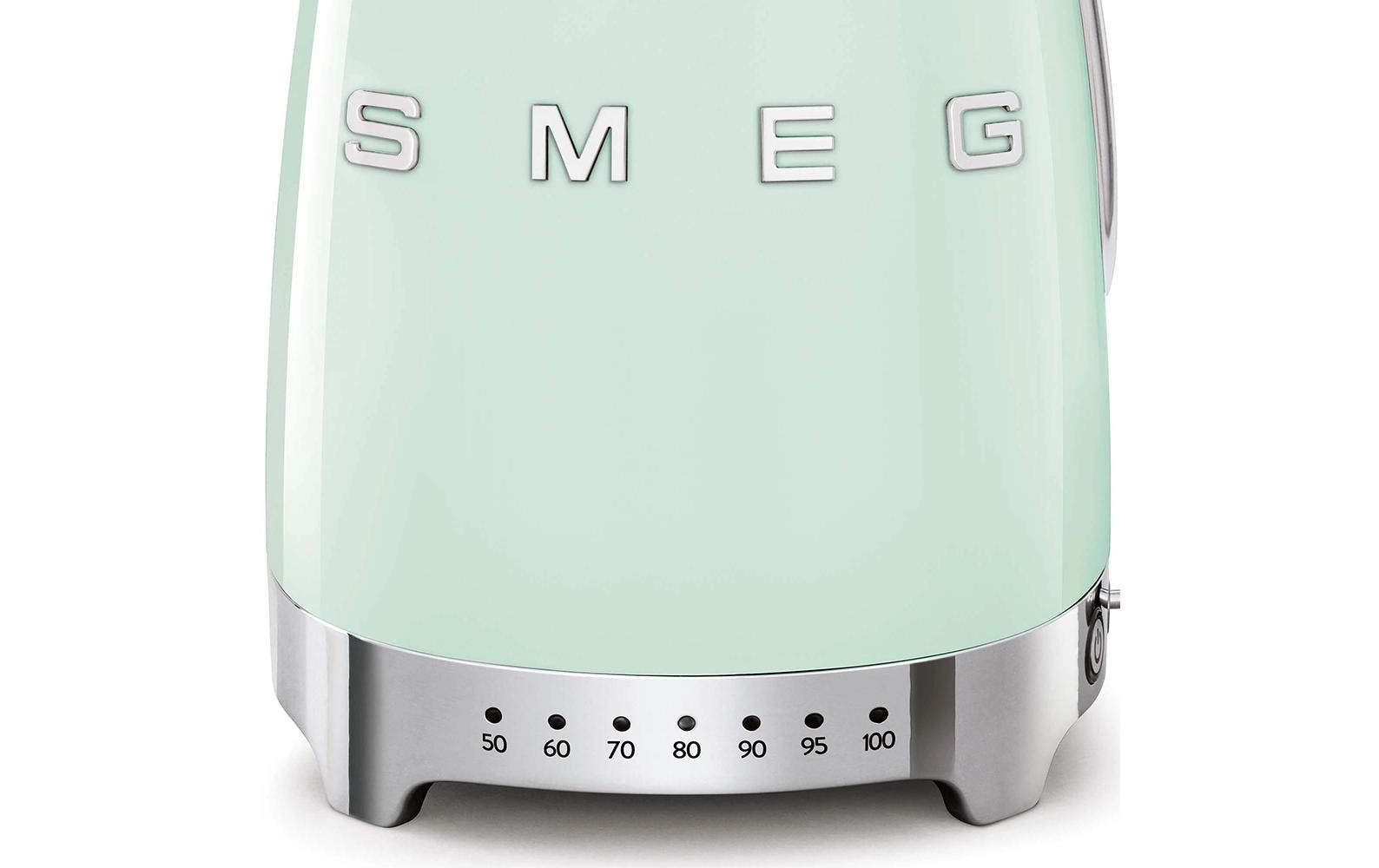 SMEG KLF04PGEU – Wasserkocher 1,7 l, 2400 W, Edelstahl, Hellgrün
