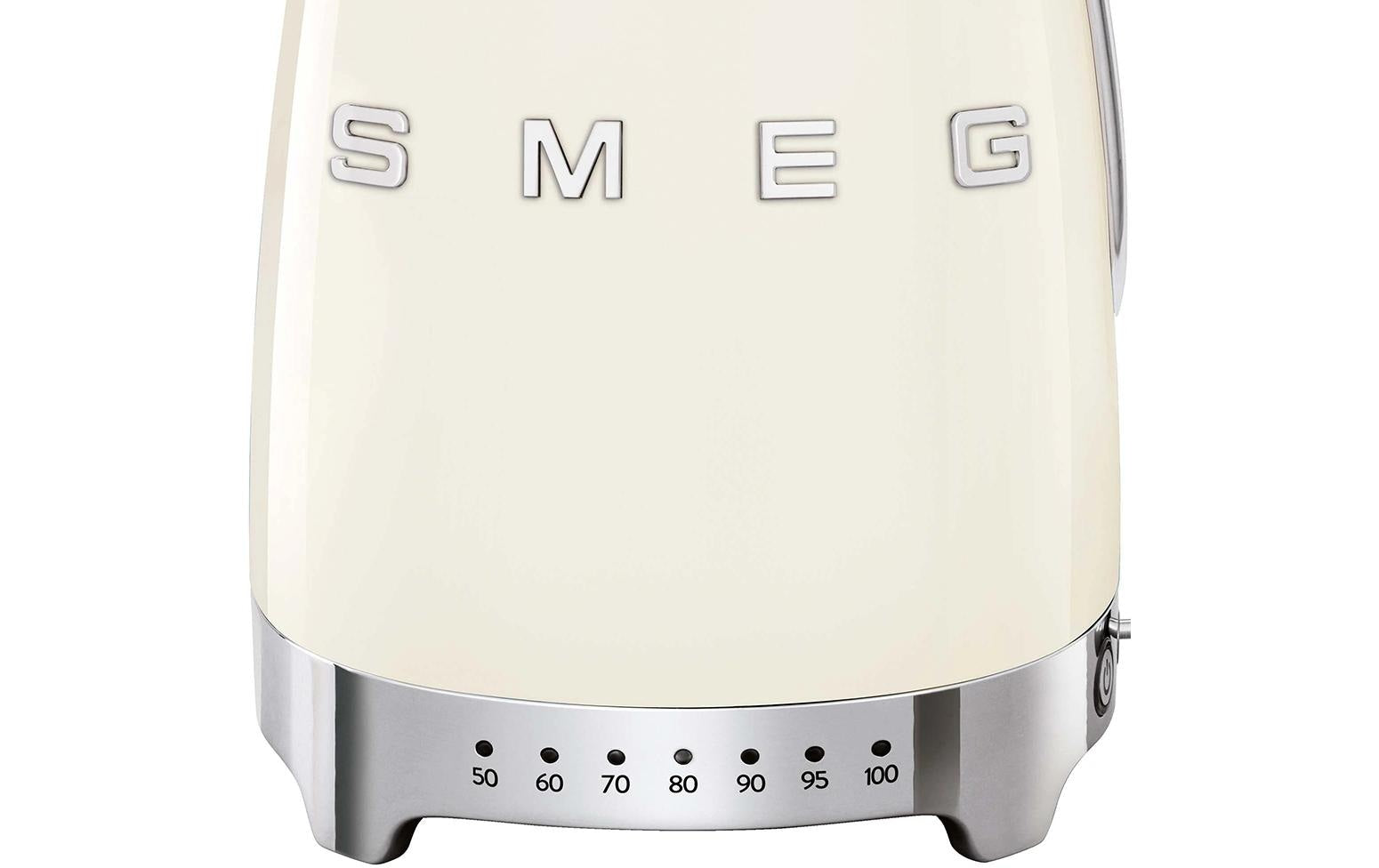 Smeg KLF04CREU – Wasserkocher 1,7 l, Temperaturregler, 2400 W, Kunststoff, Crème