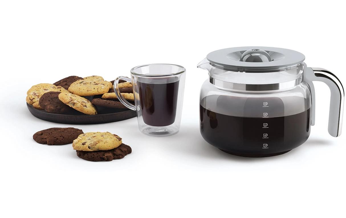 Smeg DCF02WHEU Filterkaffeemaschine – 10 Tassen, 1,25 l, Weiss