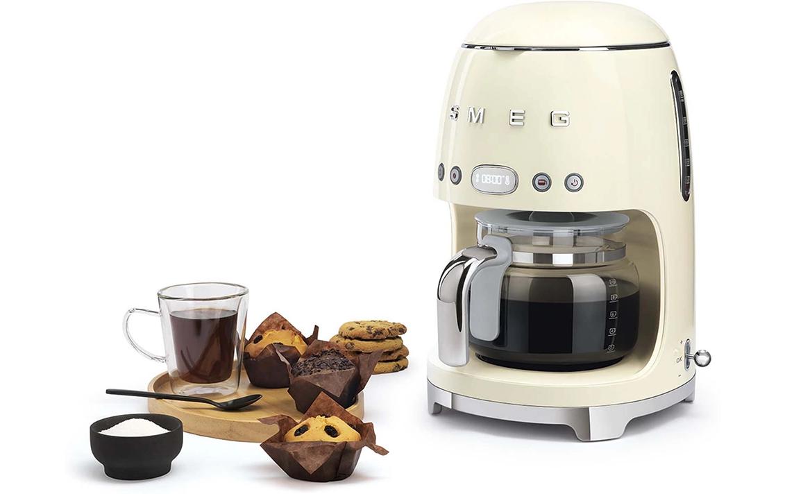 Smeg DCF02CREU Filterkaffeemaschine – 1,25 l, 10 Tassen, Crème