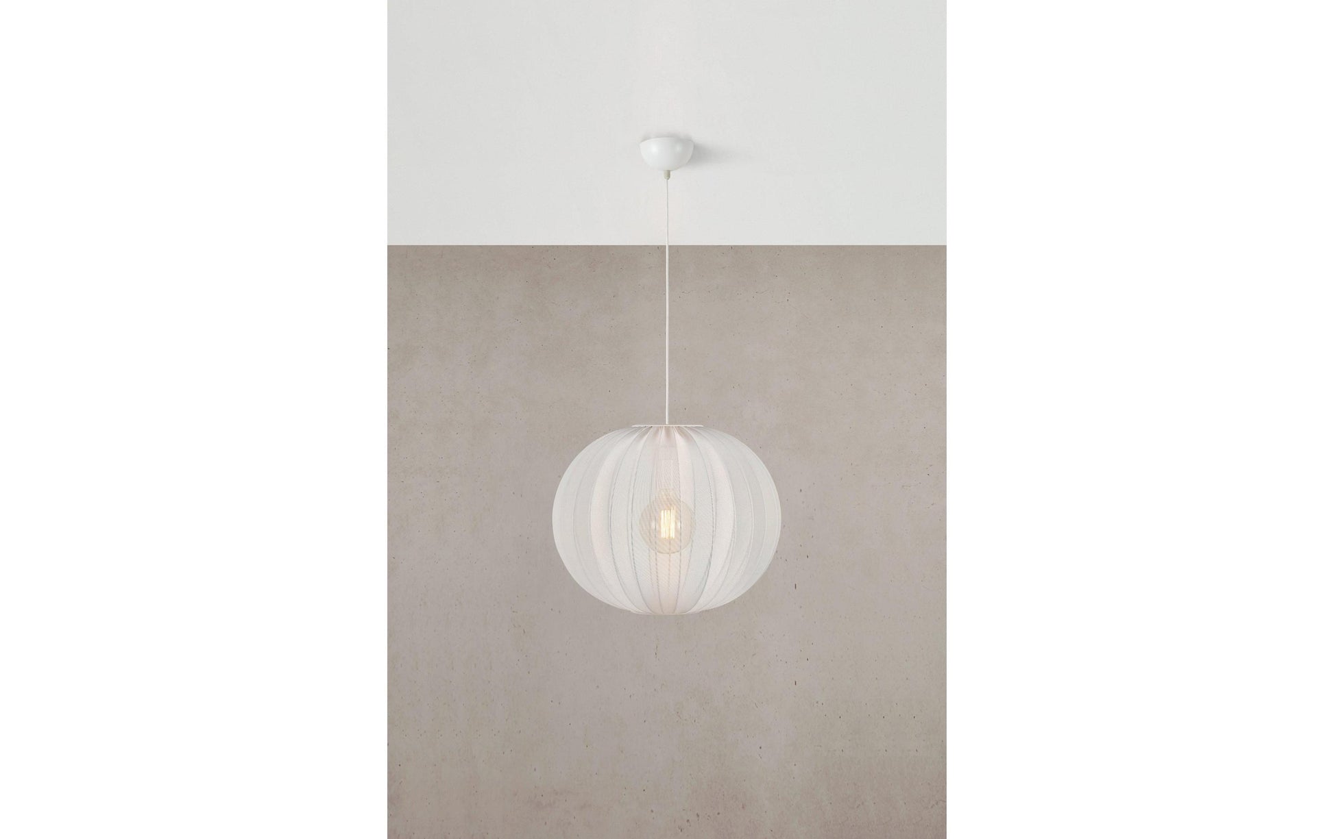 Markslöjd Pendelleuchte Florence – Ø 50 × 40 cm, 40 W, Neutralweiss, Weiss