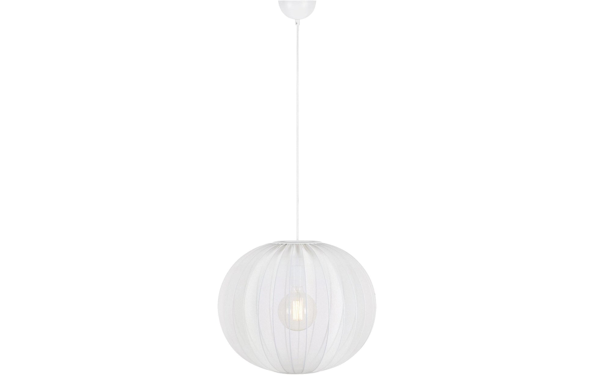 Markslöjd Pendelleuchte Florence – Ø 50 × 40 cm, 40 W, Neutralweiss, Weiss