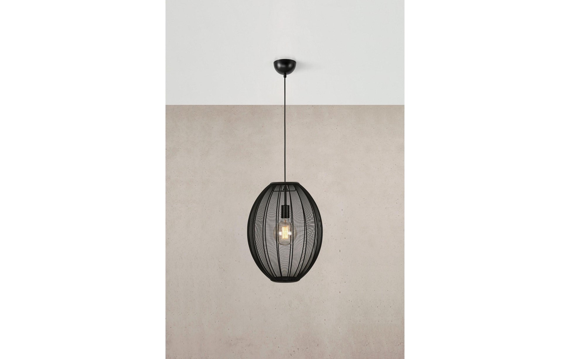 Markslöjd Pendelleuchte Florence – 40 × 40 × 50 cm, 40 W, Neutralweiss, nicht dimmbar, Schwarz