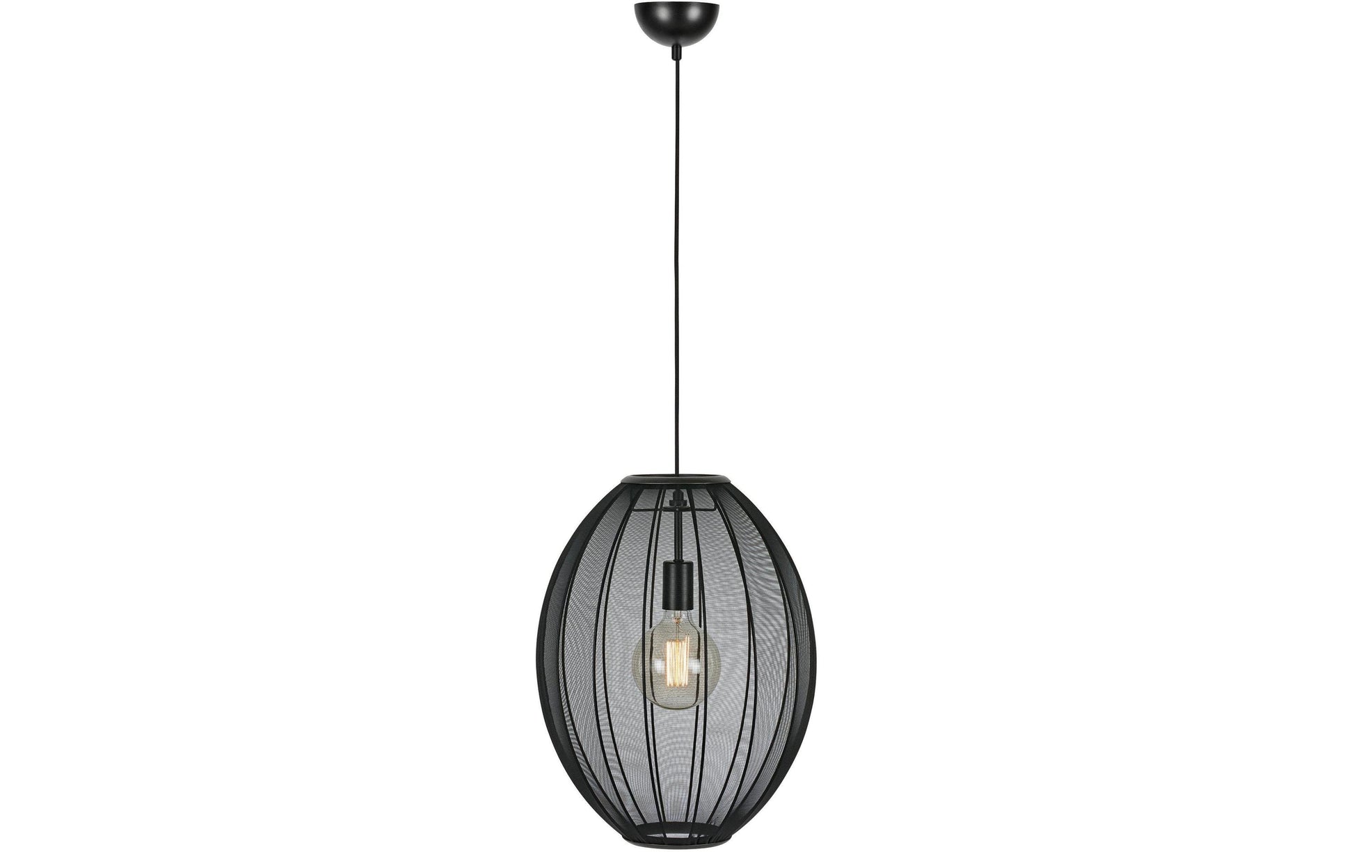 Markslöjd Pendelleuchte Florence – 40 × 40 × 50 cm, 40 W, Neutralweiss, nicht dimmbar, Schwarz