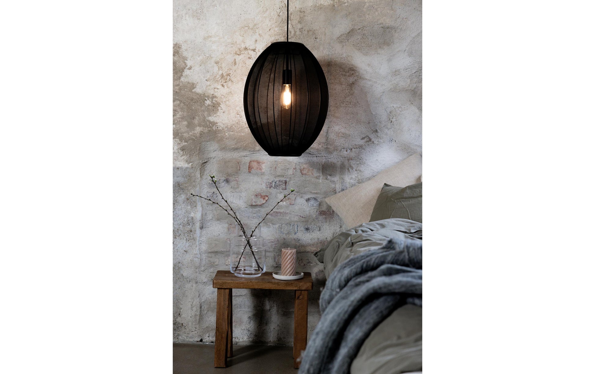 Markslöjd Pendelleuchte Florence – 40 × 40 × 50 cm, 40 W, Neutralweiss, nicht dimmbar, Schwarz