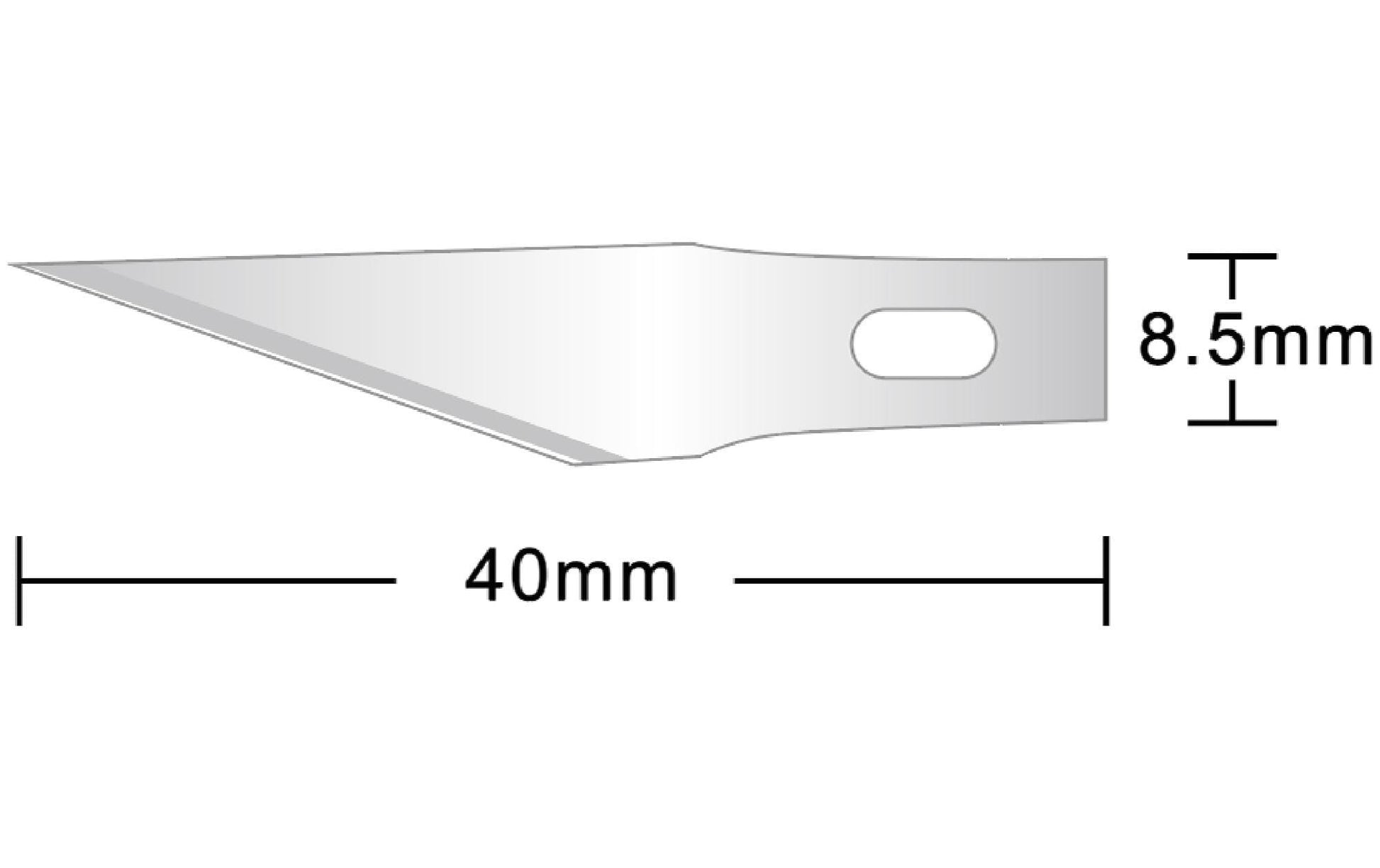 Hansa Ersatzklingen 8,5 mm, Trapezklinge, 10 Stk., für Skalpell HS-101.9