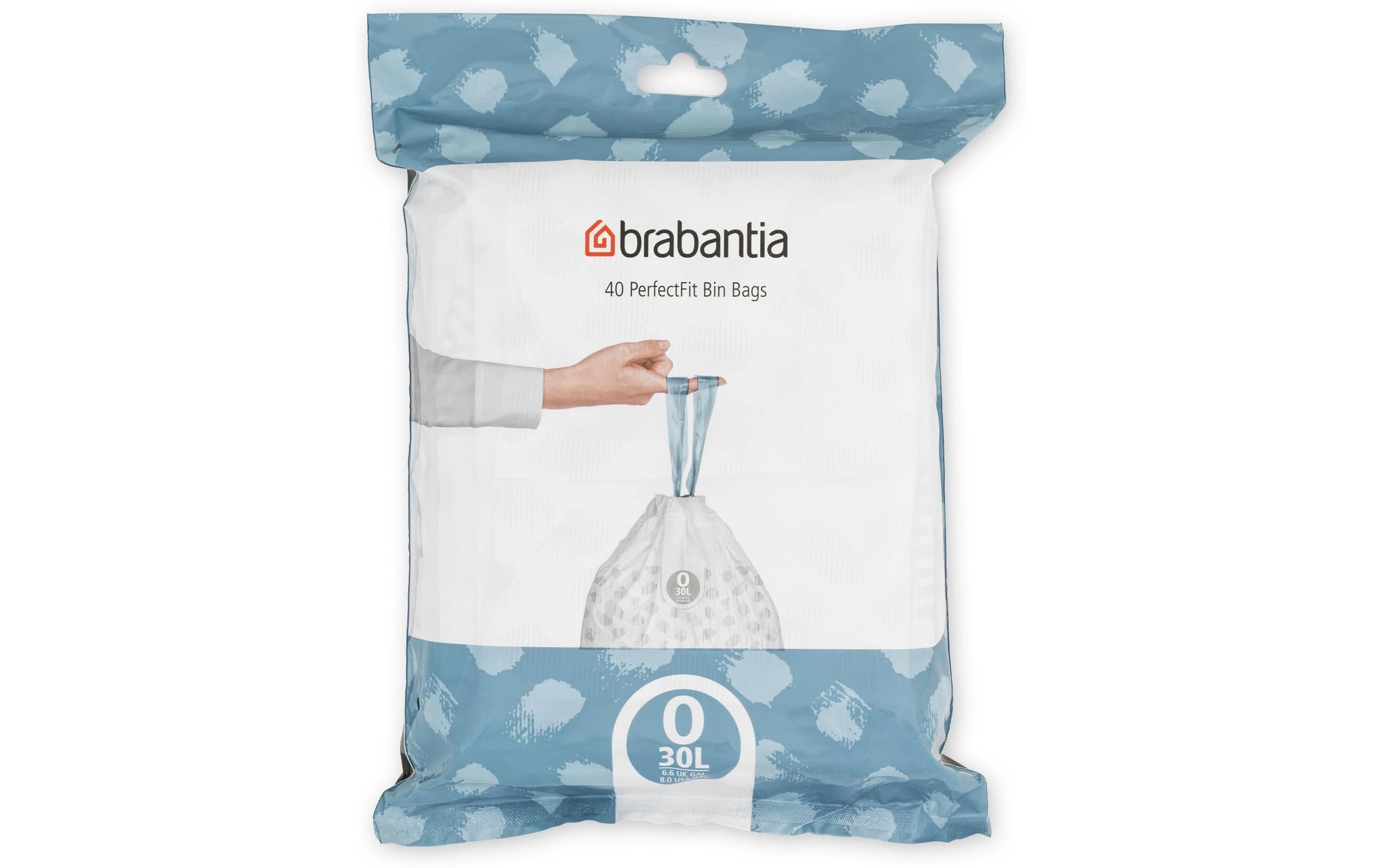 Brabantia Kehrichtsack – für PerfectFit O, 30 l, mit Zugband, PE, weiss, 440 × 760 mm, 40 Stk