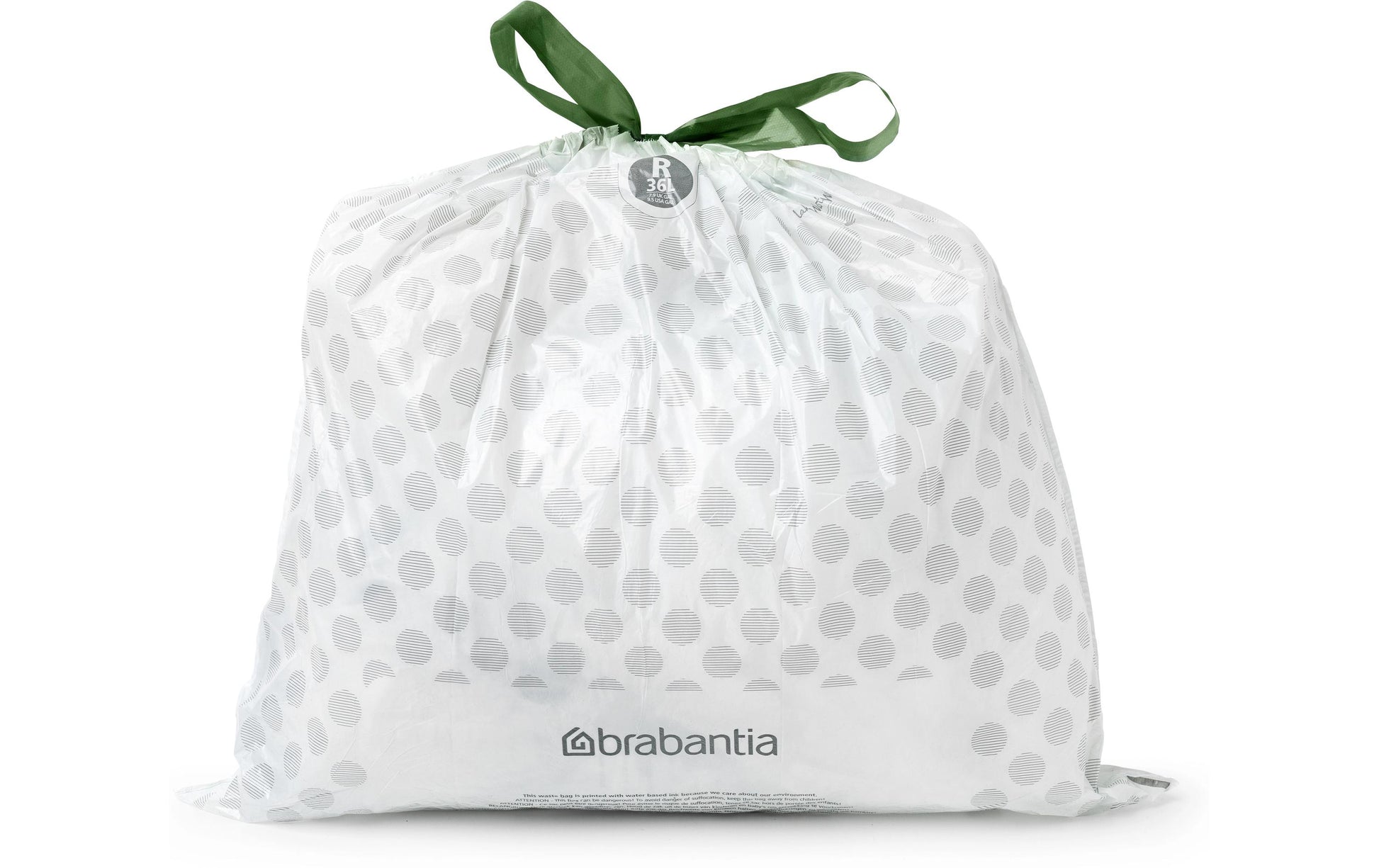 Brabantia Kehrichtsack für PerfectFit R – 30 l, mit Zugband, PE, weiss, 40 Stk