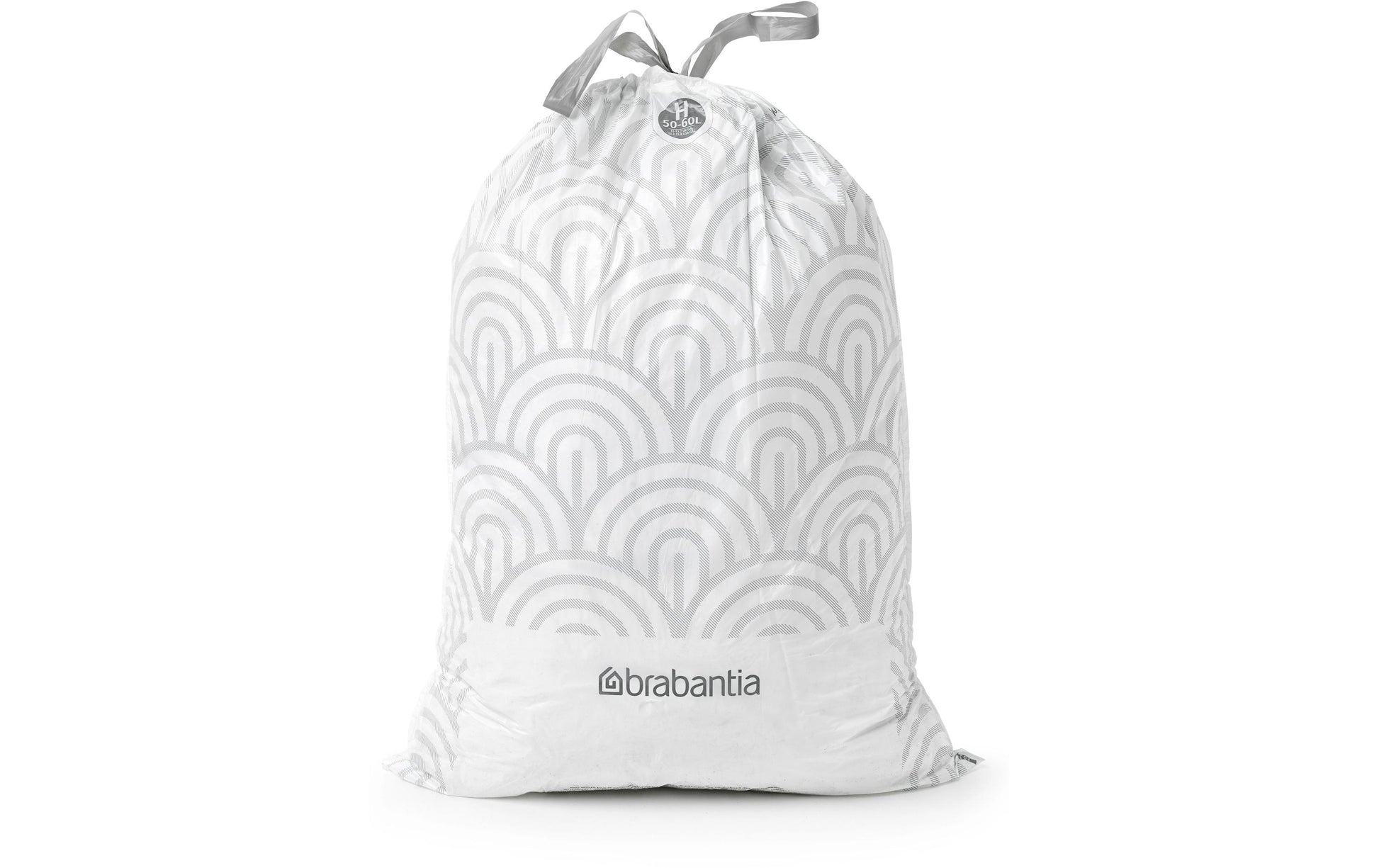Brabantia Kehrichtsack für PerfectFit H – 60 l, mit Zugband, PE, weiss, 40 Stk