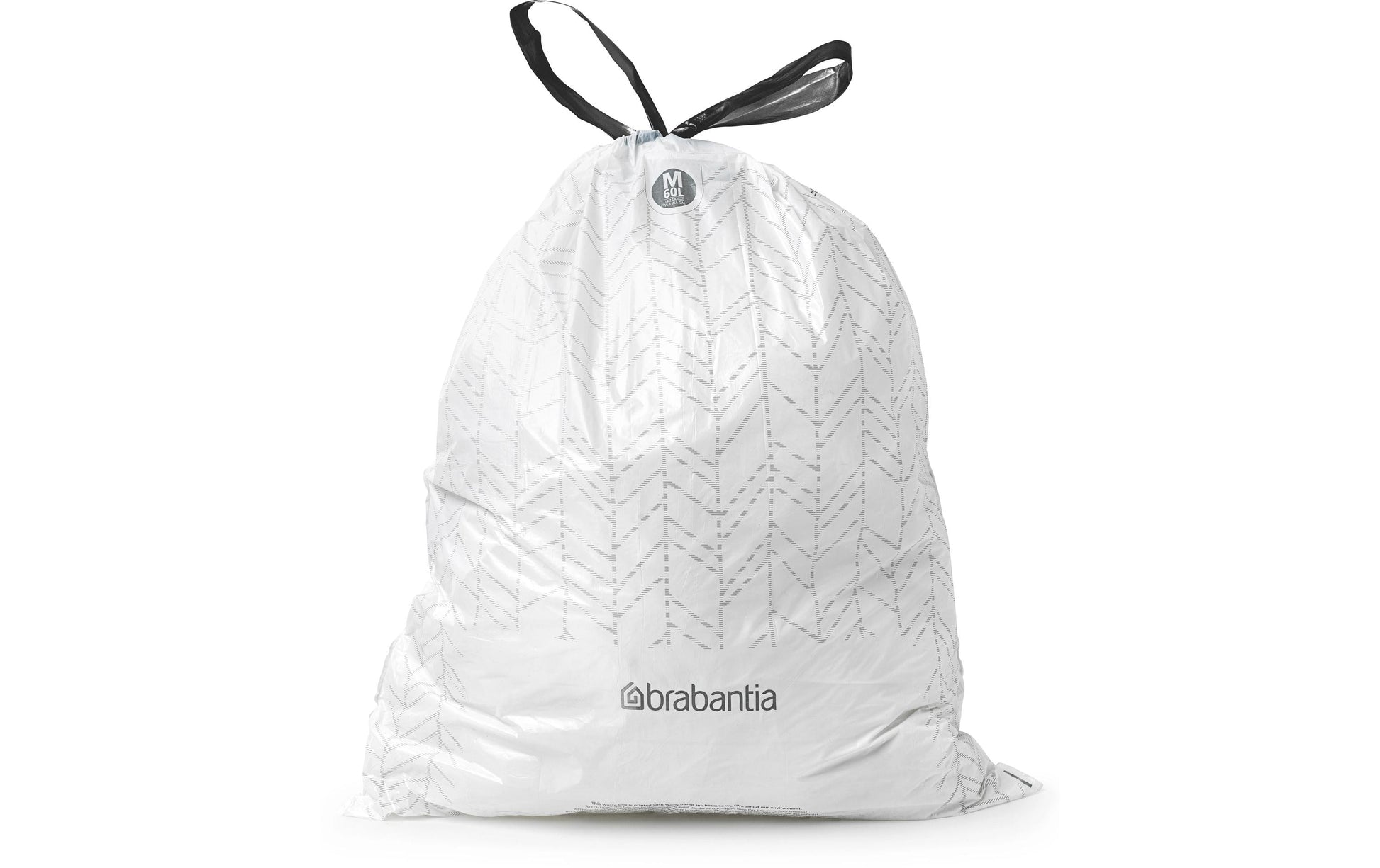 Brabantia Kehrichtsack – für PerfectFit M, 60 l, mit Zugband, PE, weiss, 694 × 790 mm, 40 Stk