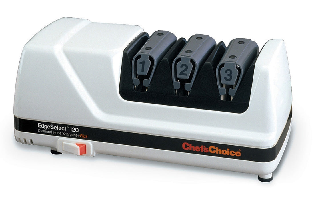 Chef’sChoice Chef's Choice Messerschärfer 120 – elektrisch, 3 Stufen, Diamant – Kunststoff – weiss