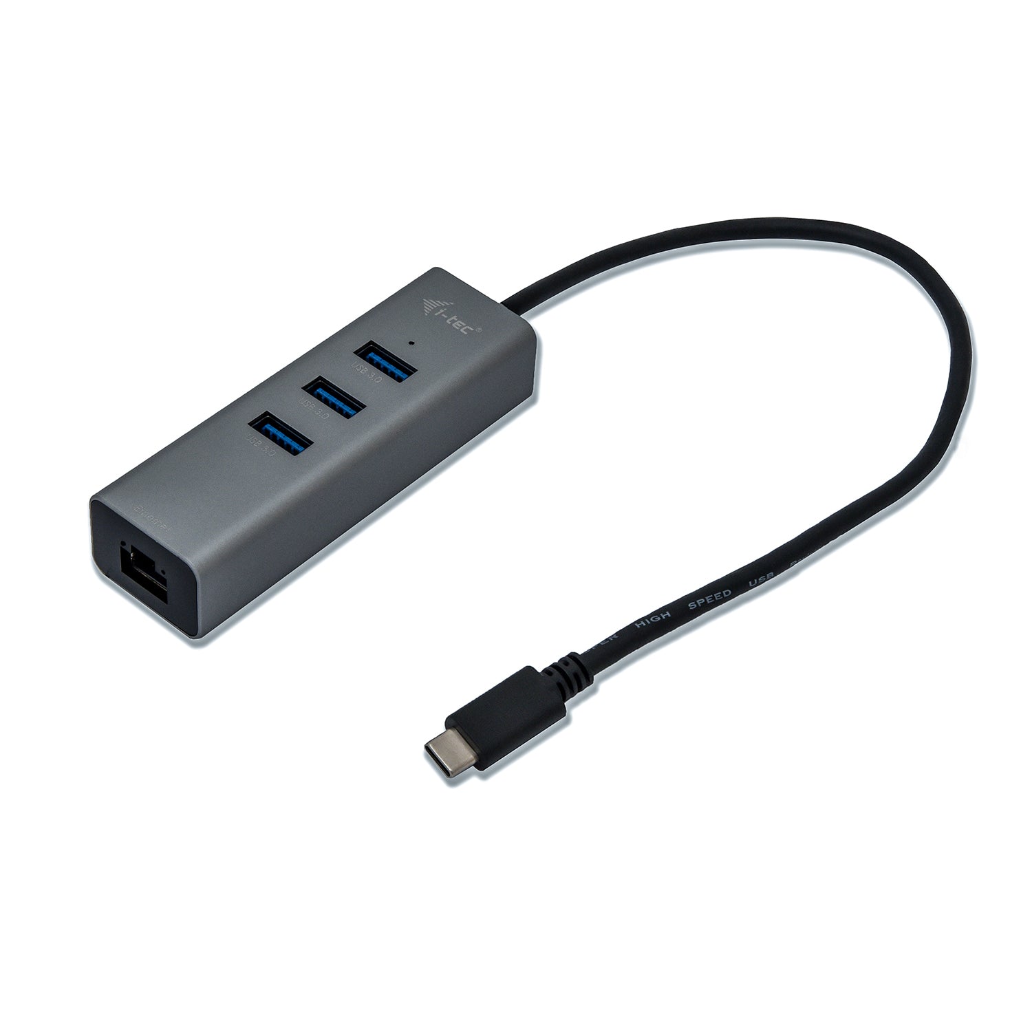 i-tec USB-Hub – USB-C, 3× USB-A, GbE, für Windows/Mac/Linux
