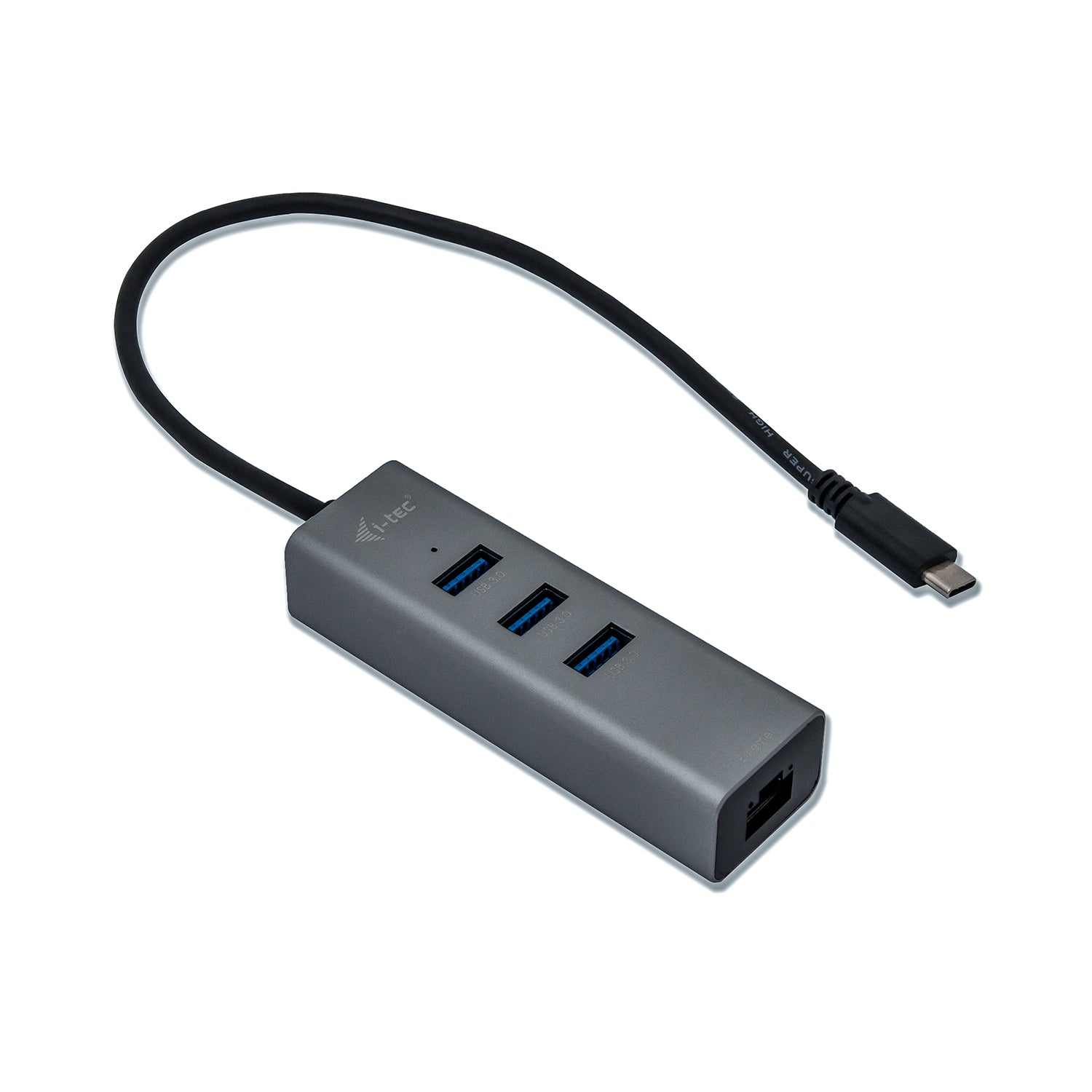 i-tec USB-Hub – USB-C, 3× USB-A, GbE, für Windows/Mac/Linux