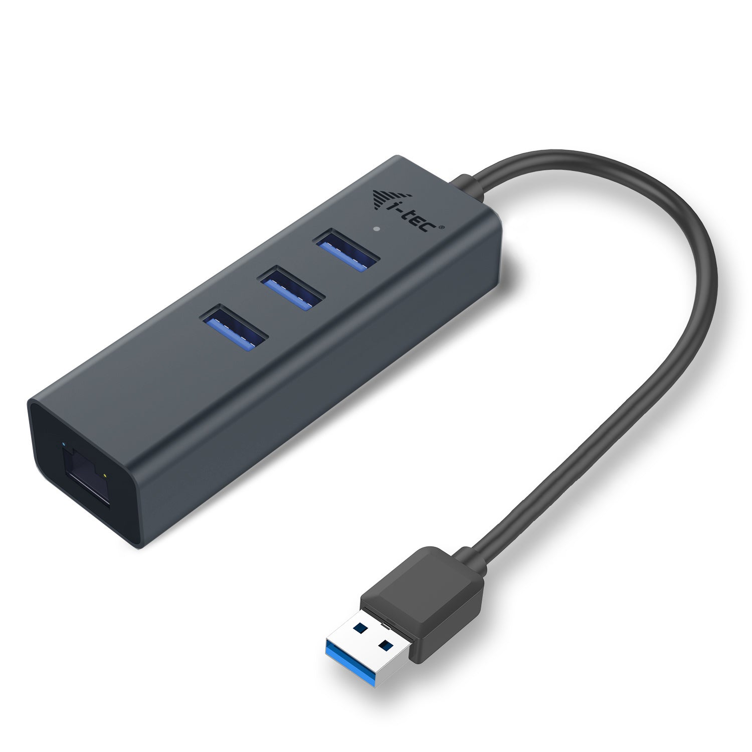 i-tec USB-Hub – 3× USB-A, GbE, für Windows/Linux