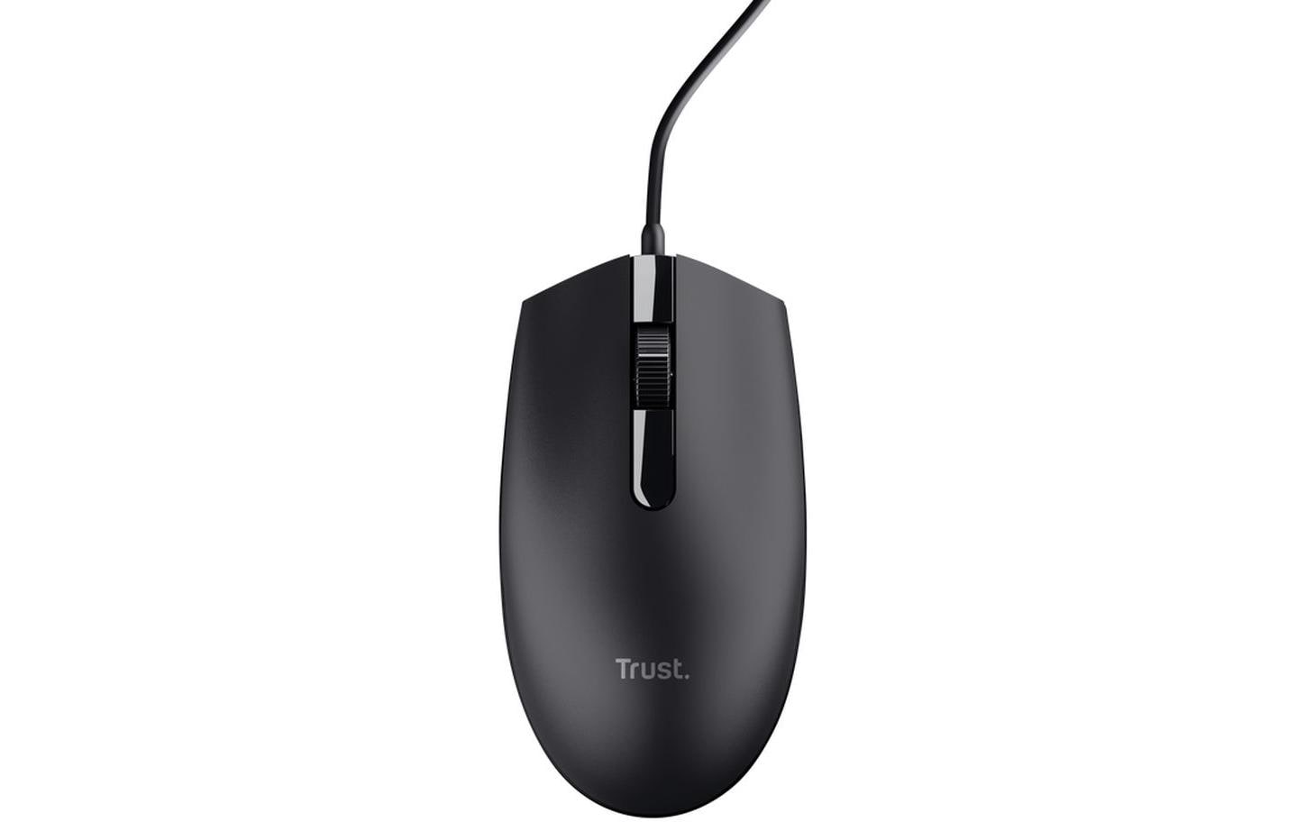 Trust TM-101 ECO für B2B – Maus – Kabelgebunden (USB-A), 1200 DPI, beidhändig, Schwarz