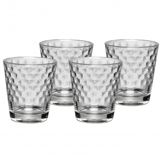 WMF Coffee Time Wasserglas – 0,23 l, Glas, transparent, spülmaschinenfest, hitzebeständig, 4 Stück