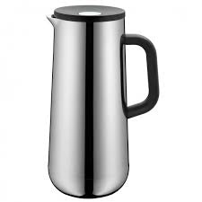 WMF Thermoskanne Impulse – 1 l, 17,9 × 17,9 × 28,5 cm, Edelstahl, Silber, vakuumisoliert, auslaufsicher
