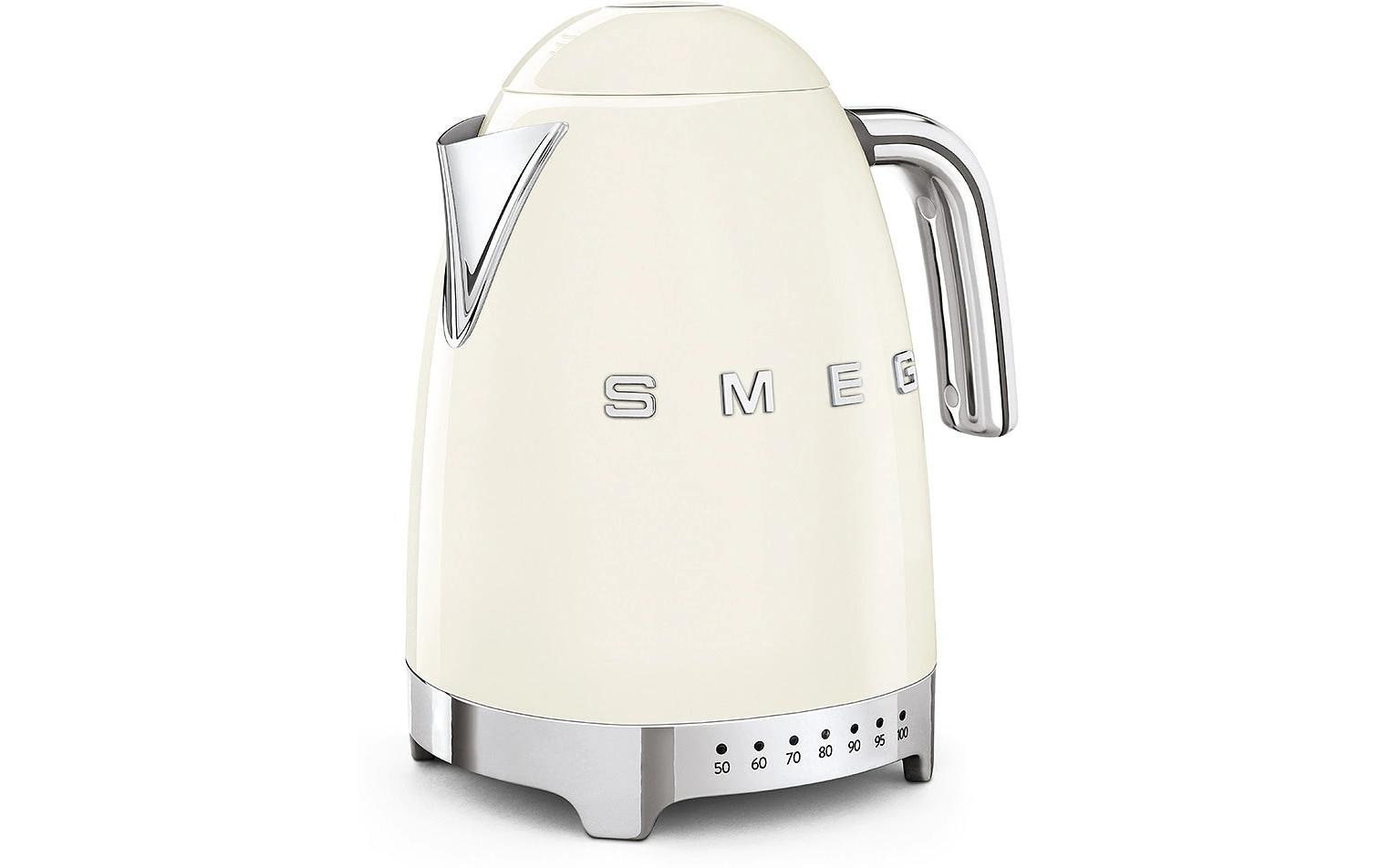 Smeg KLF04CREU – Wasserkocher 1,7 l, Temperaturregler, 2400 W, Kunststoff, Crème