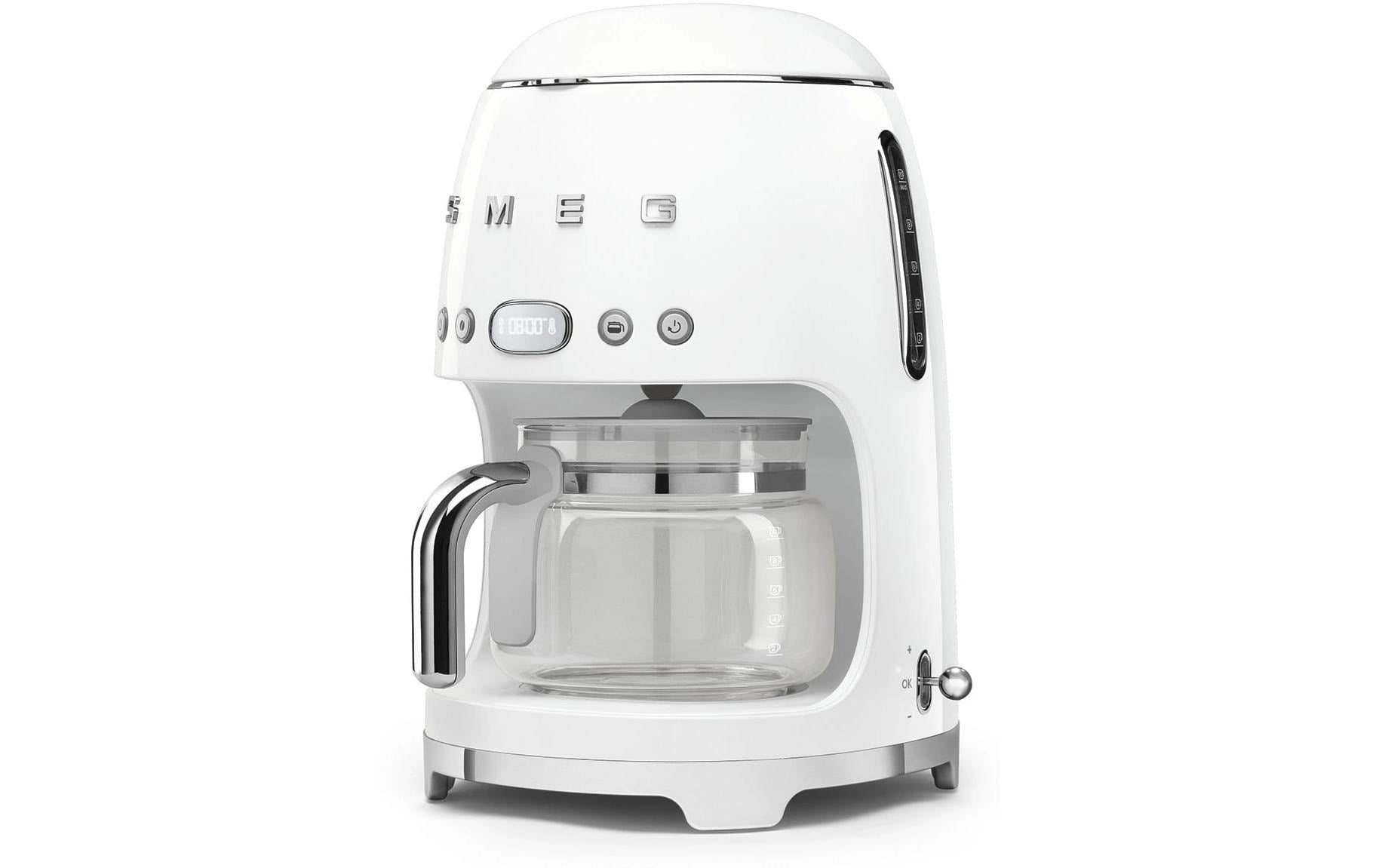 Smeg DCF02WHEU Filterkaffeemaschine – 10 Tassen, 1,25 l, Weiss