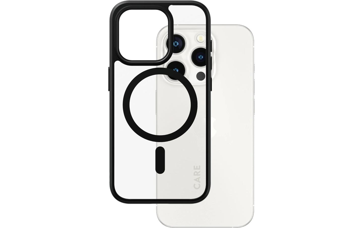PanzerGlass CARE Flagship Backcover – für Apple iPhone 15 Pro, Schwarz, bis 4,8 m sturzsicher